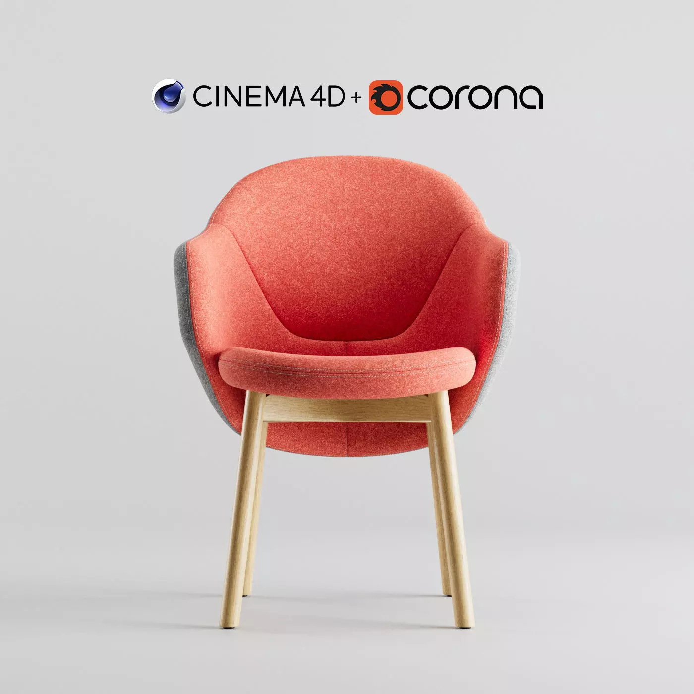Albu Armchair By Ton C4D and Corona Renderer 3D model_0