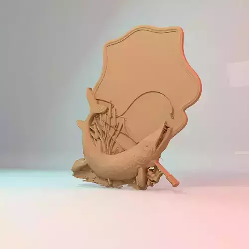 Pictures of fish hunting 3D STL Model for Cnc users 