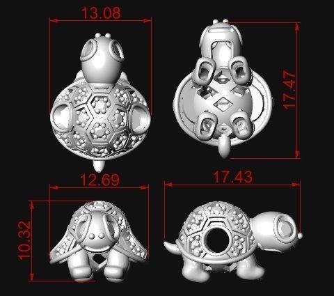 CHARM PASANTE TORTUGA 3D print model_5