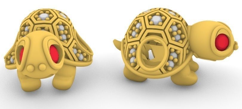 CHARM PASANTE TORTUGA 3D print model_1