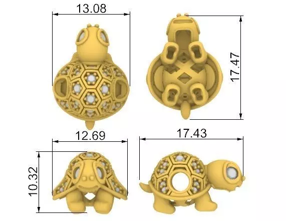 CHARM PASANTE TORTUGA 3D print model_0