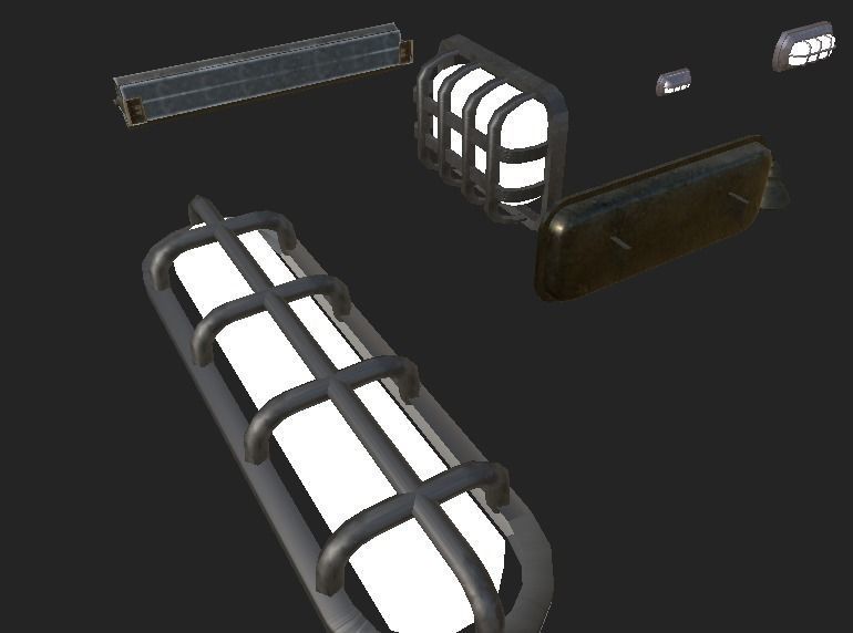 Street Lights Low-poly 3D model_4