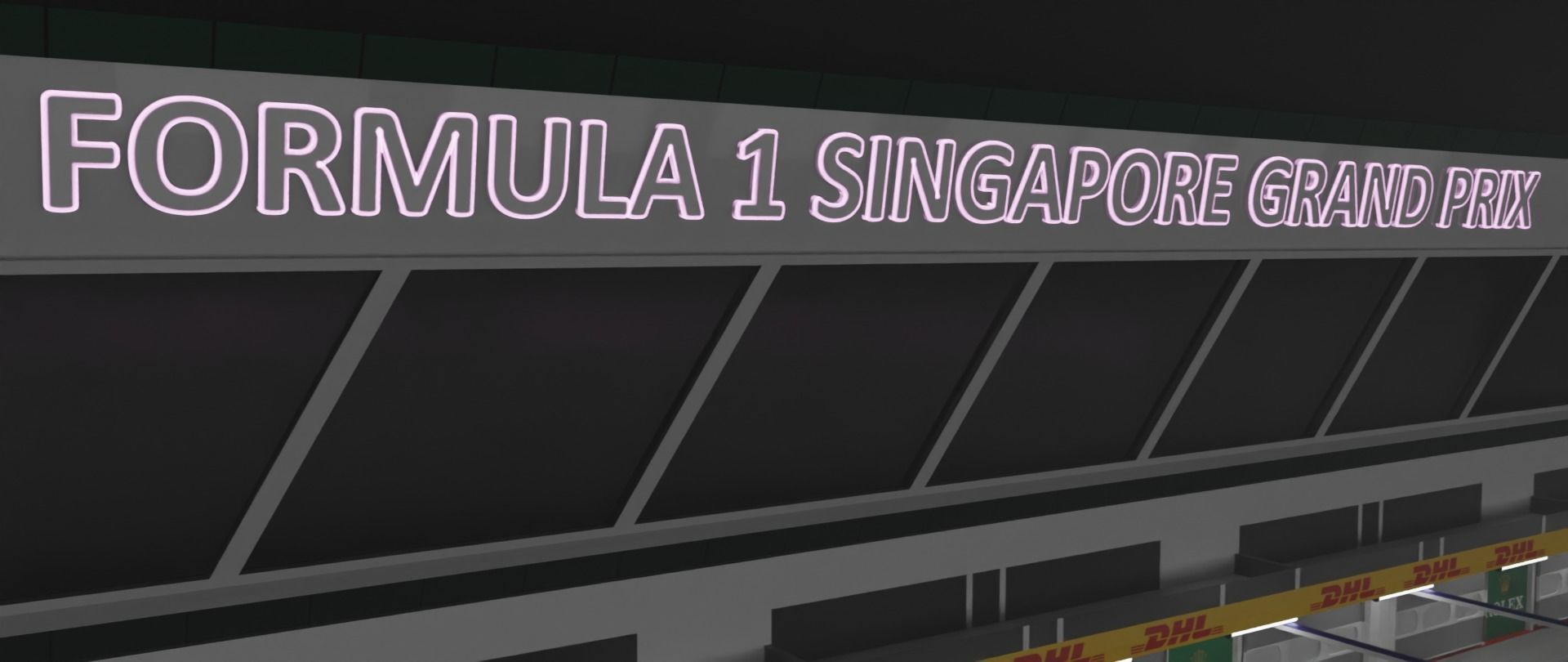 F1 Pitlane Low-poly 3D model_3