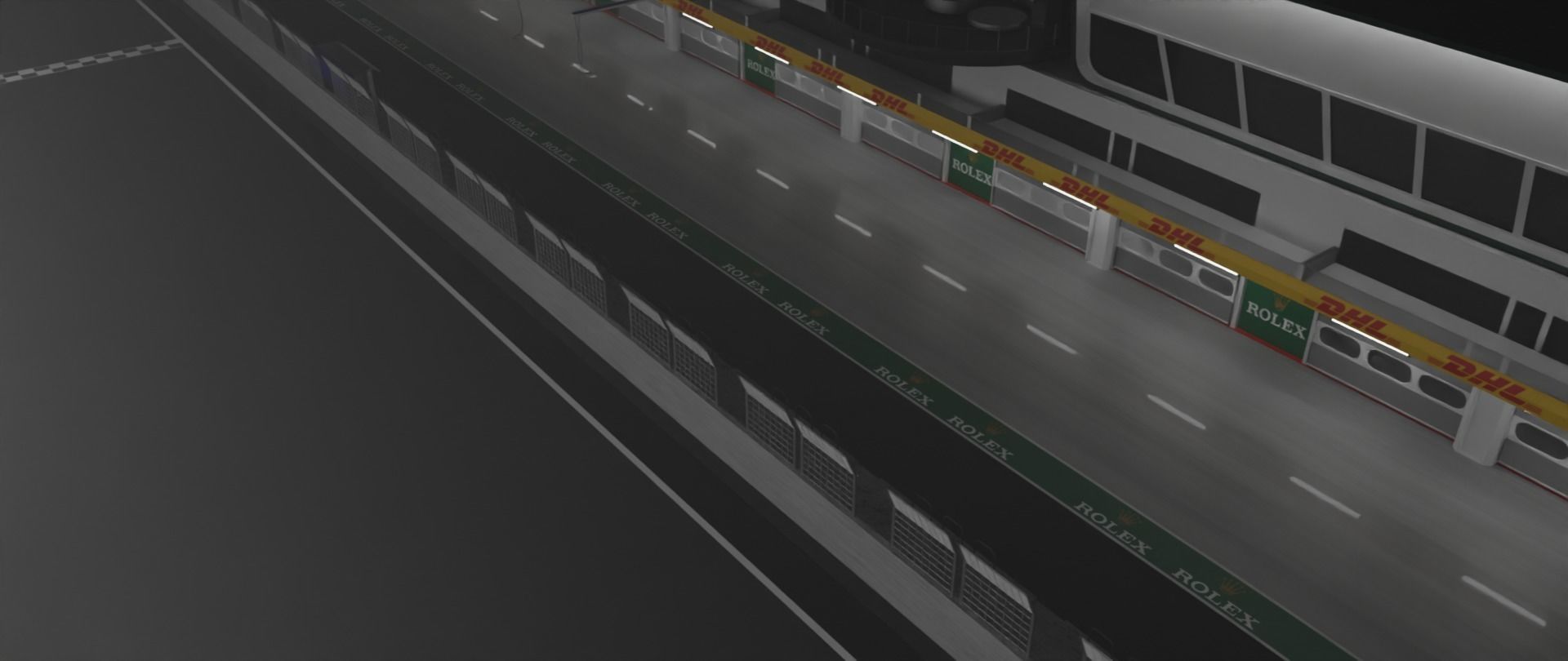 F1 Pitlane Low-poly 3D model_2