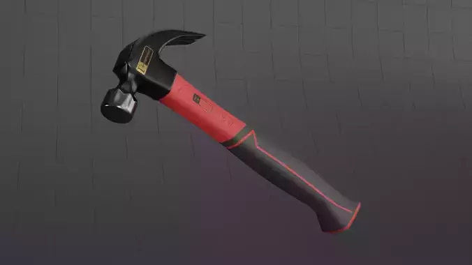 Red Hammer Low Poly 