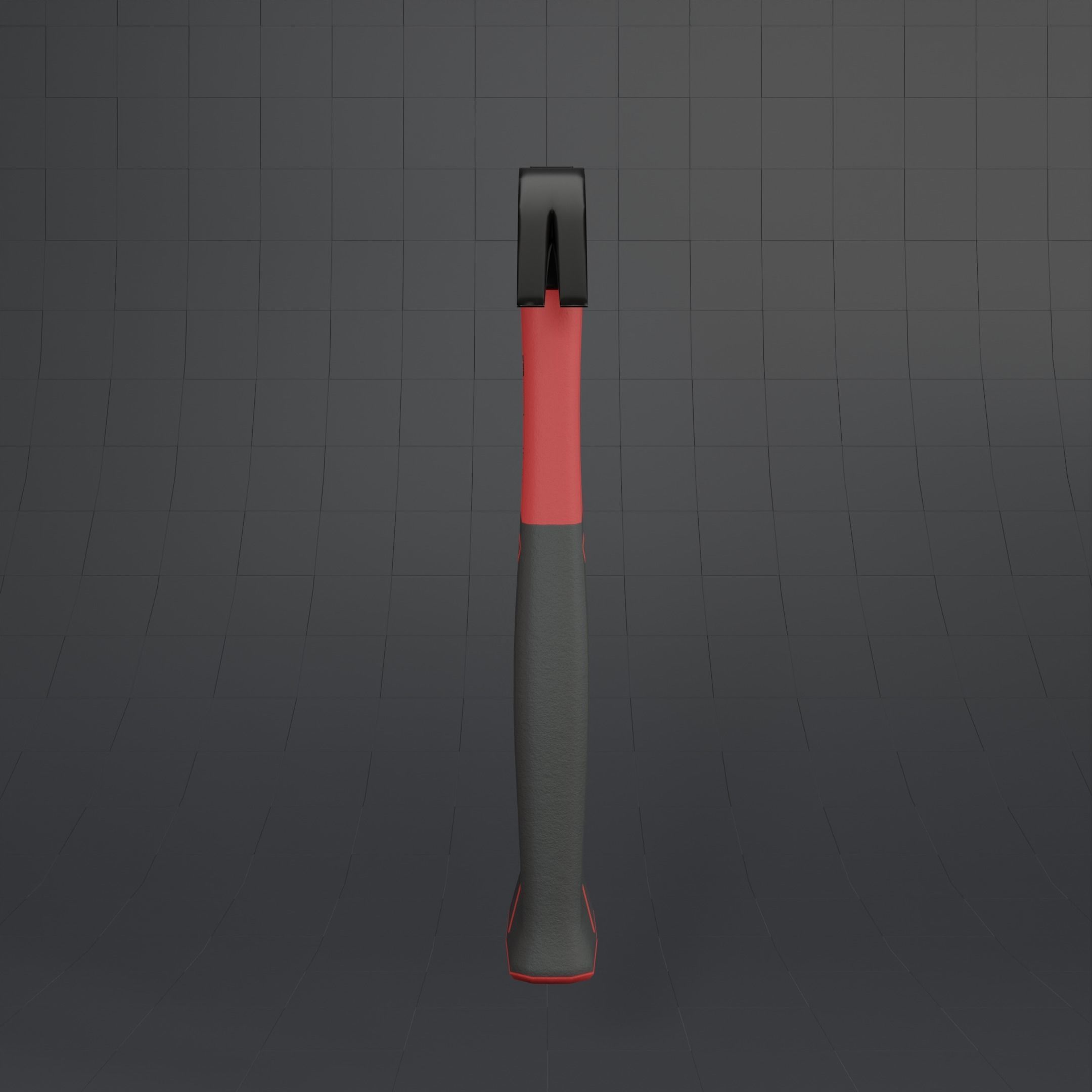 Red Hammer Low Poly  Low-poly 3D model_3