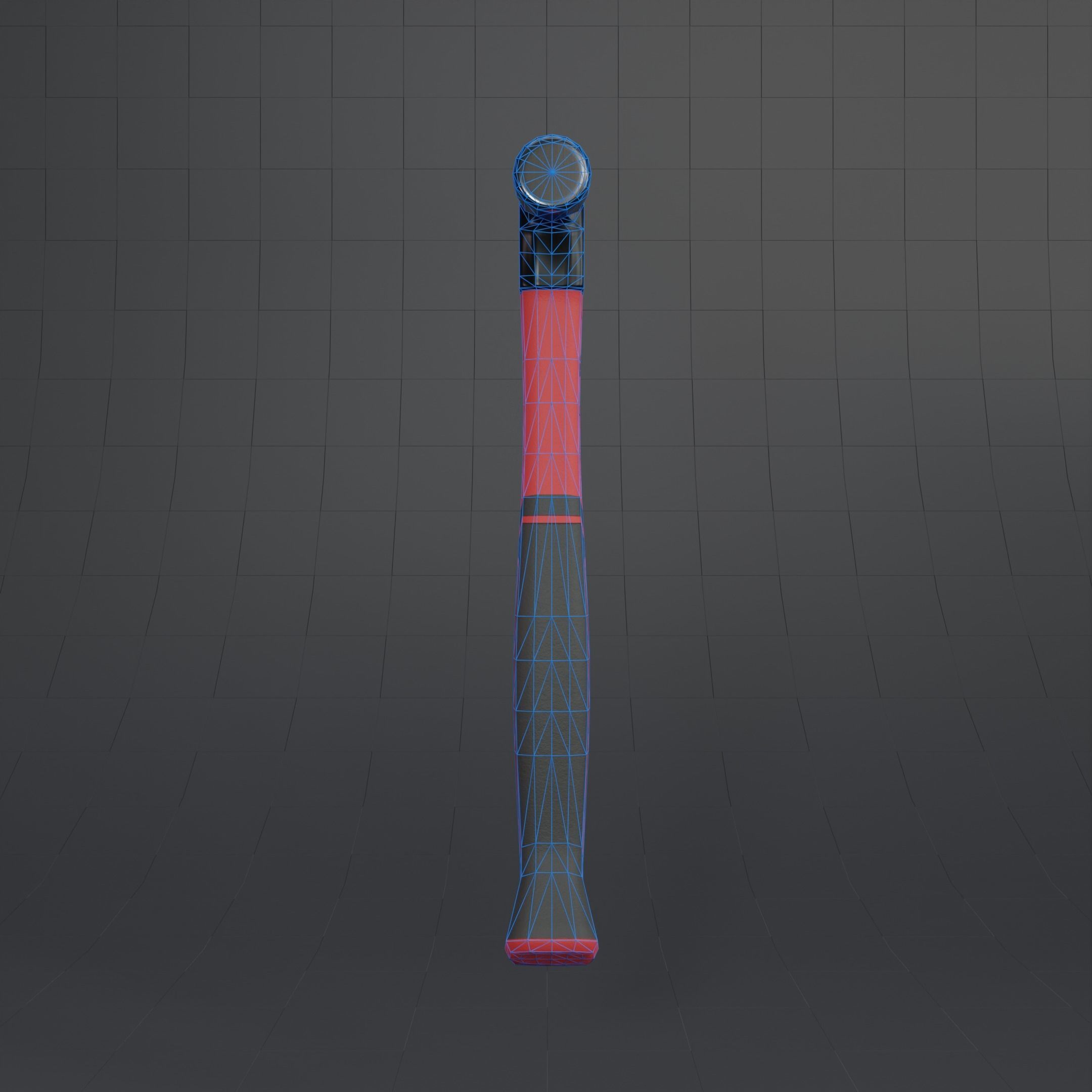 Red Hammer Low Poly  Low-poly 3D model_6