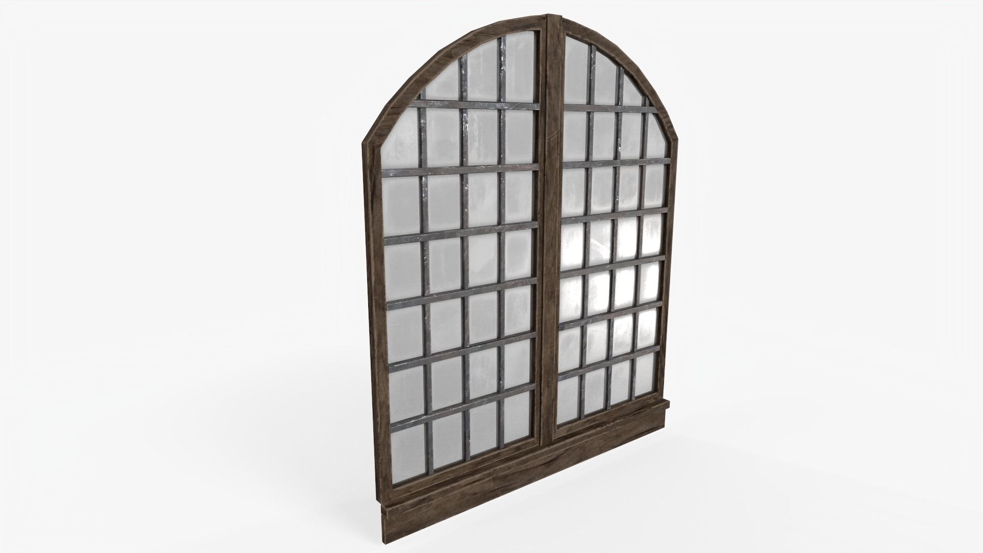 Medieval Window Low Poly Low-poly 3D model_4
