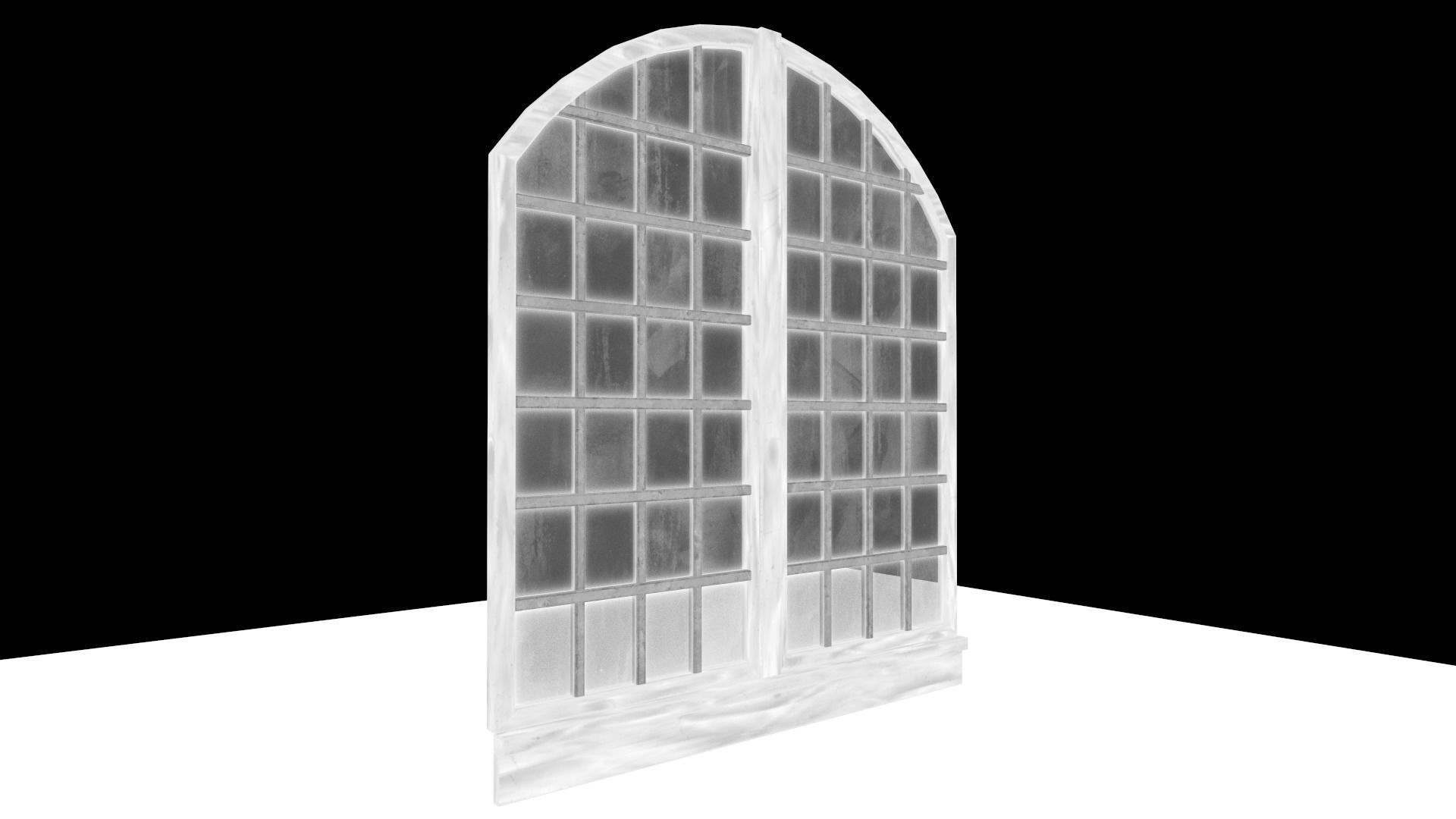 Medieval Window Low Poly Low-poly 3D model_7