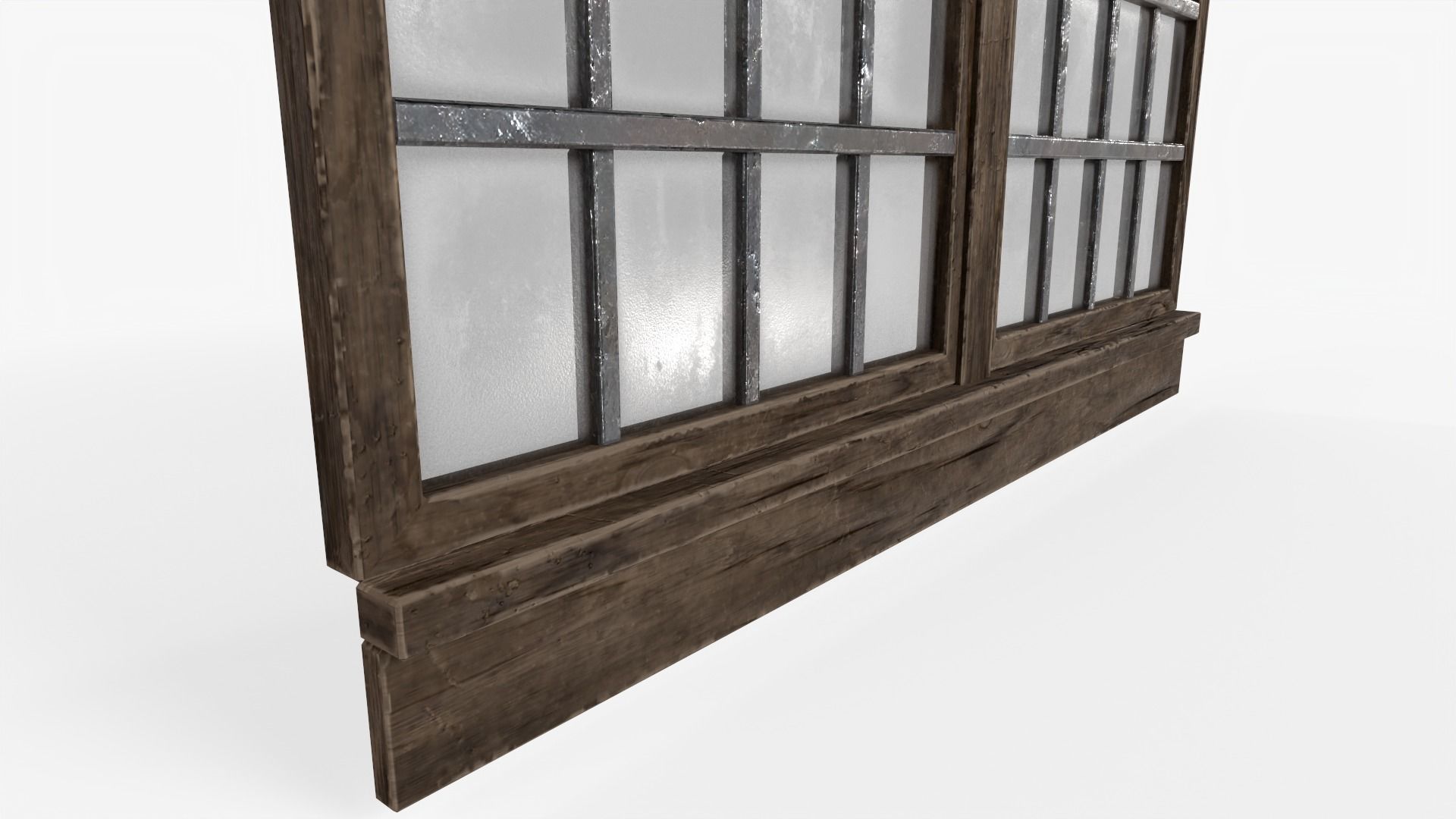 Medieval Window Low Poly Low-poly 3D model_3