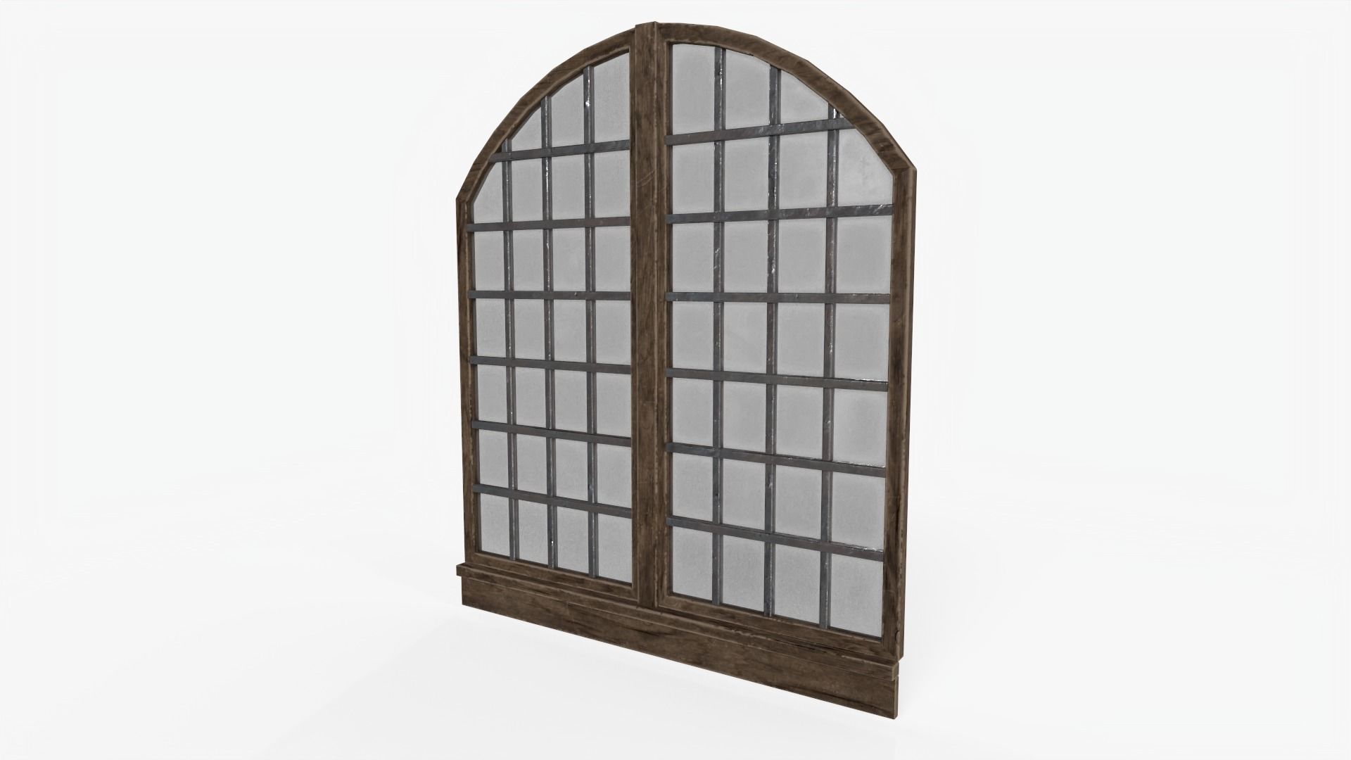 Medieval Window Low Poly Low-poly 3D model_2