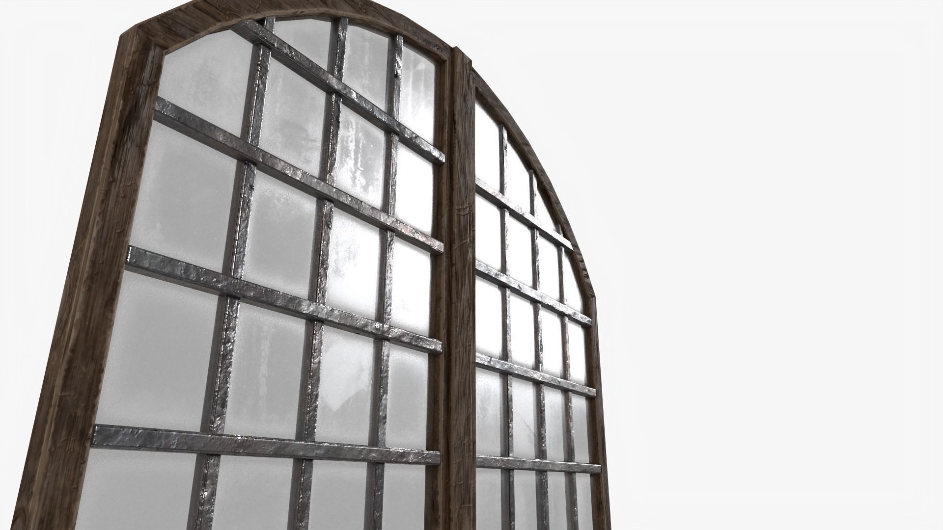 Medieval Window Low Poly Low-poly 3D model_6