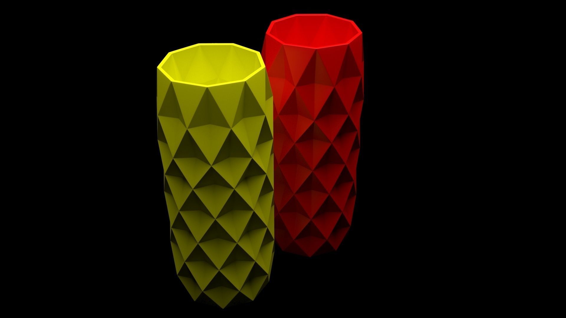 Vase With Diamonded Rhombus 3D model_13
