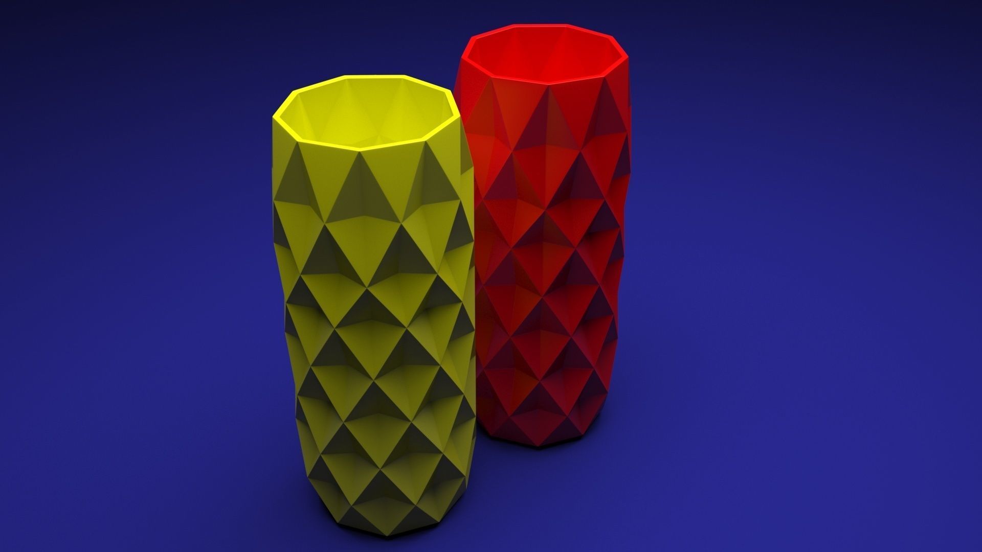 Vase With Diamonded Rhombus 3D model_12