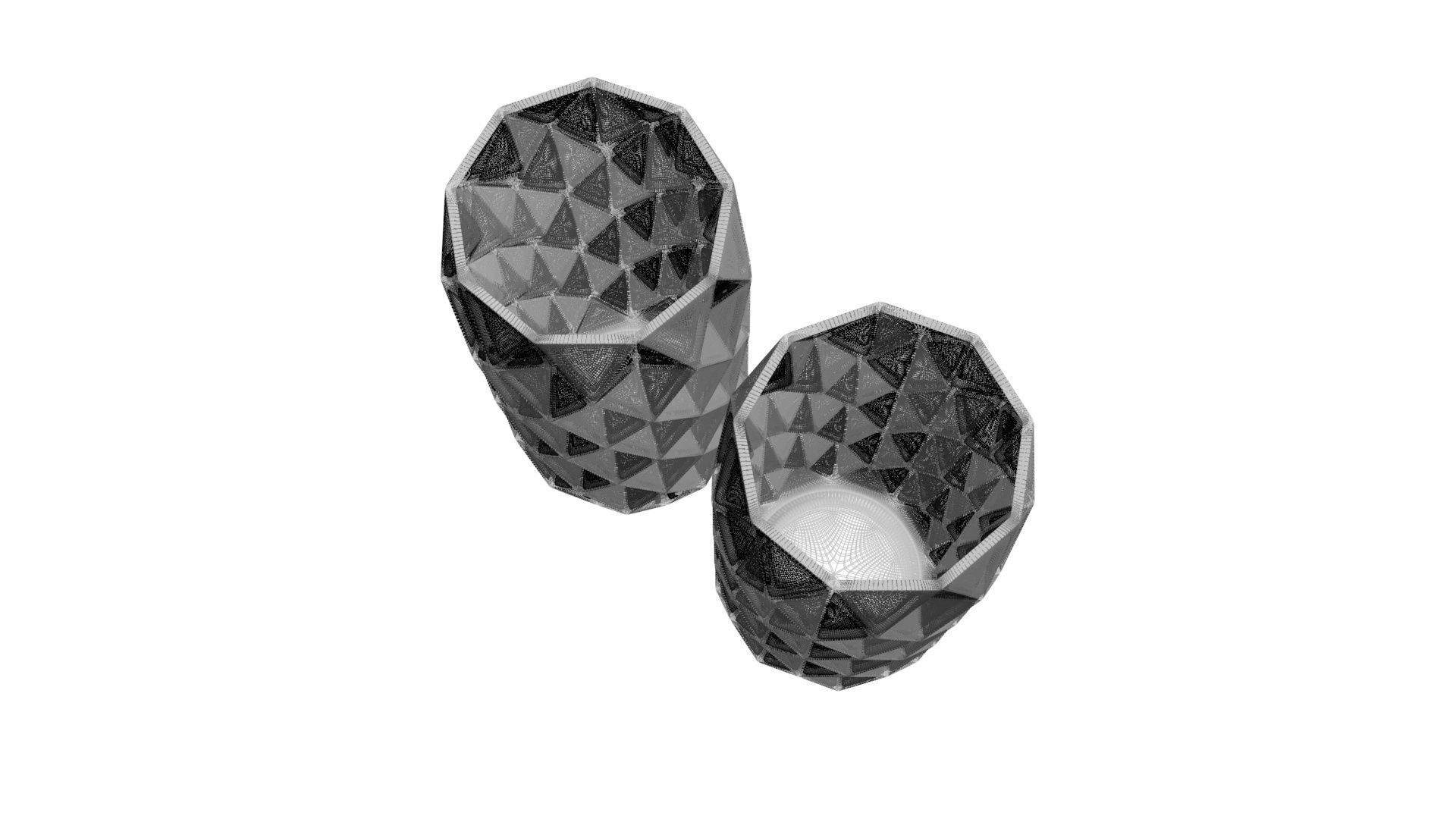 Vase With Diamonded Rhombus 3D model_25