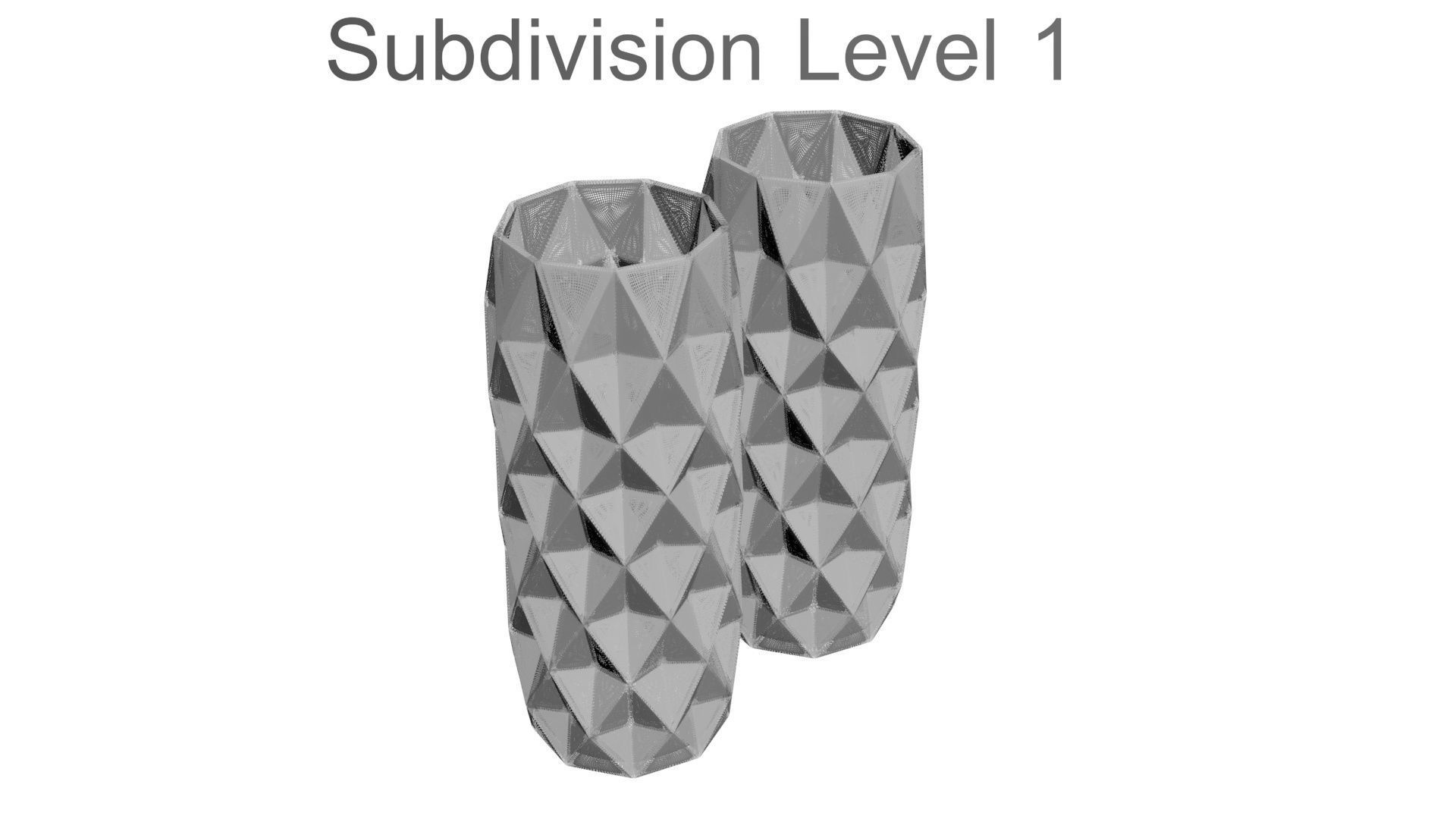 Vase With Diamonded Rhombus 3D model_30