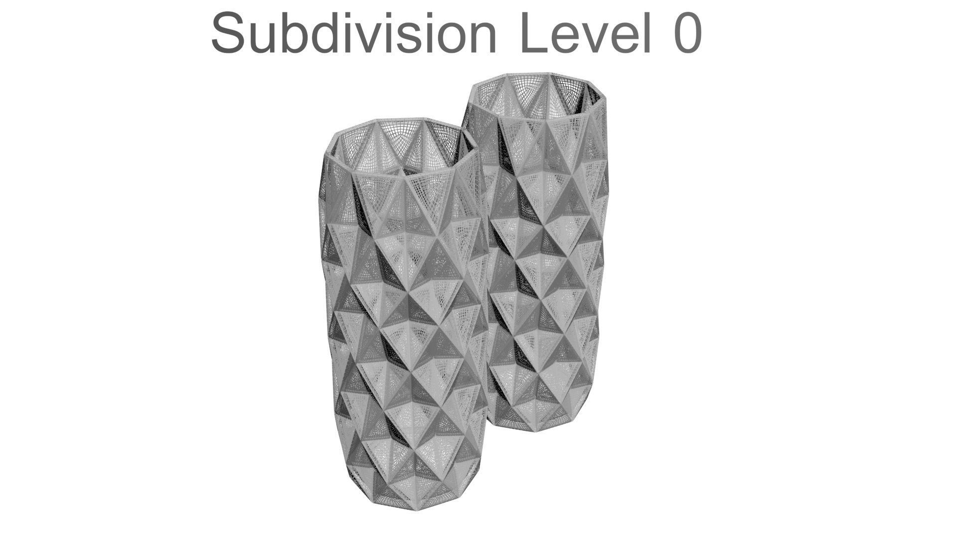 Vase With Diamonded Rhombus 3D model_31