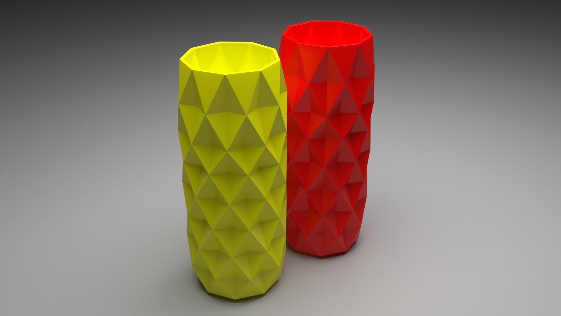Vase With Diamonded Rhombus 3D model_4