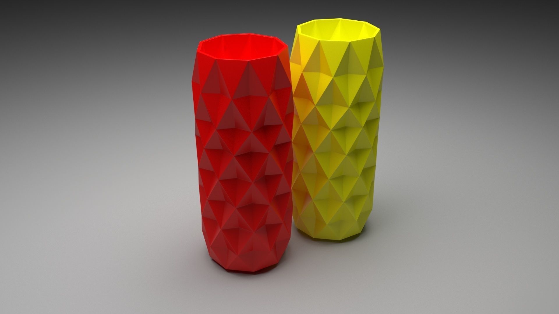 Vase With Diamonded Rhombus 3D model_2