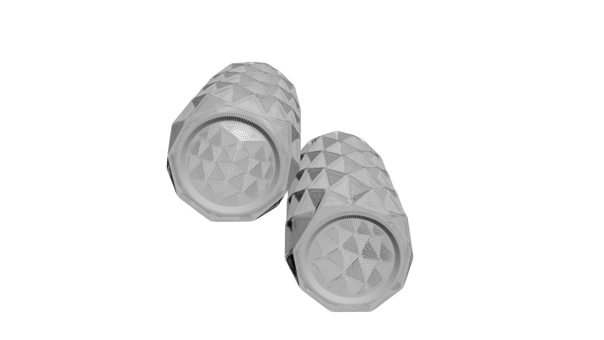 Vase With Diamonded Rhombus 3D model_26