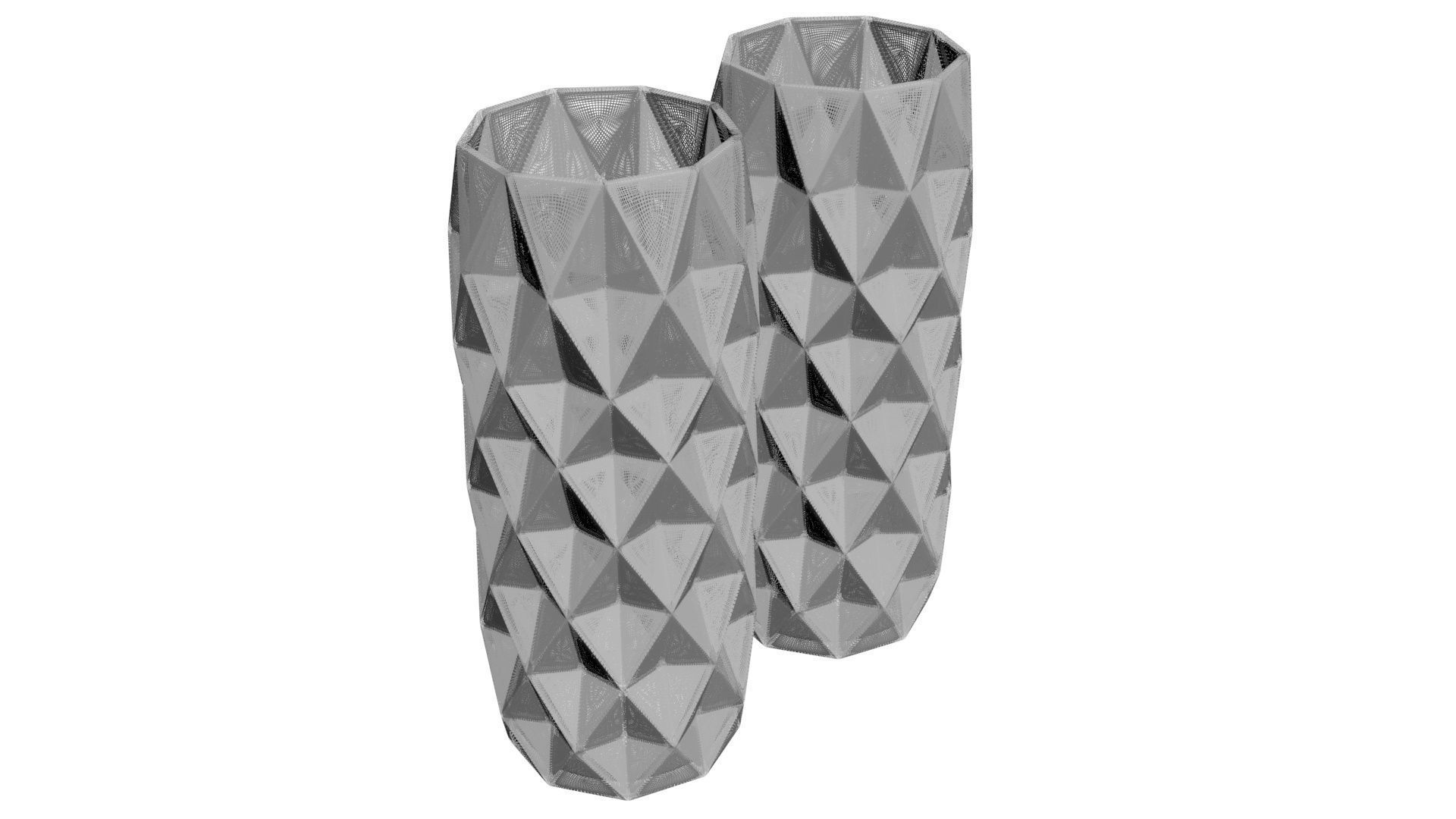 Vase With Diamonded Rhombus 3D model_22