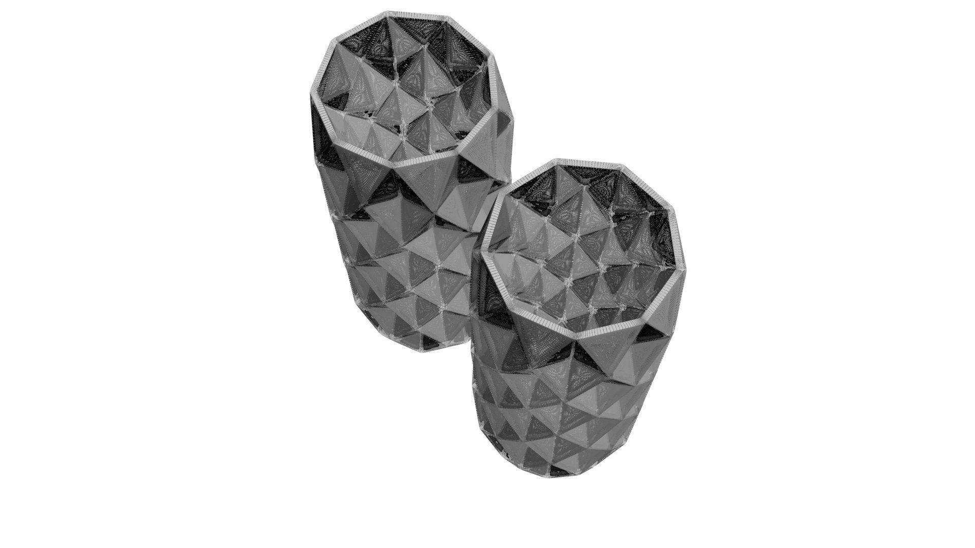 Vase With Diamonded Rhombus 3D model_23