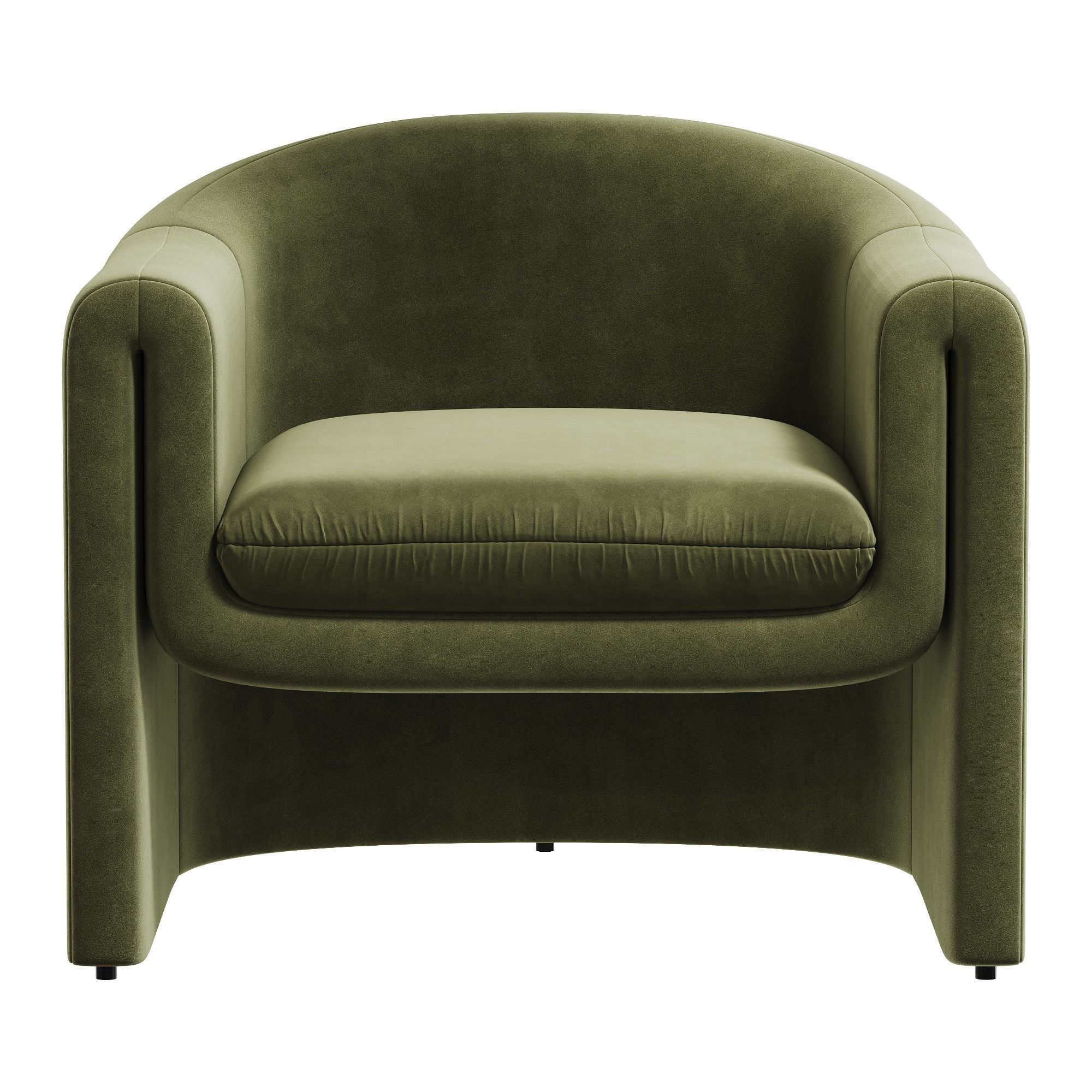 Pollman Upholstered Barrel Chair Low-poly 3D model_2