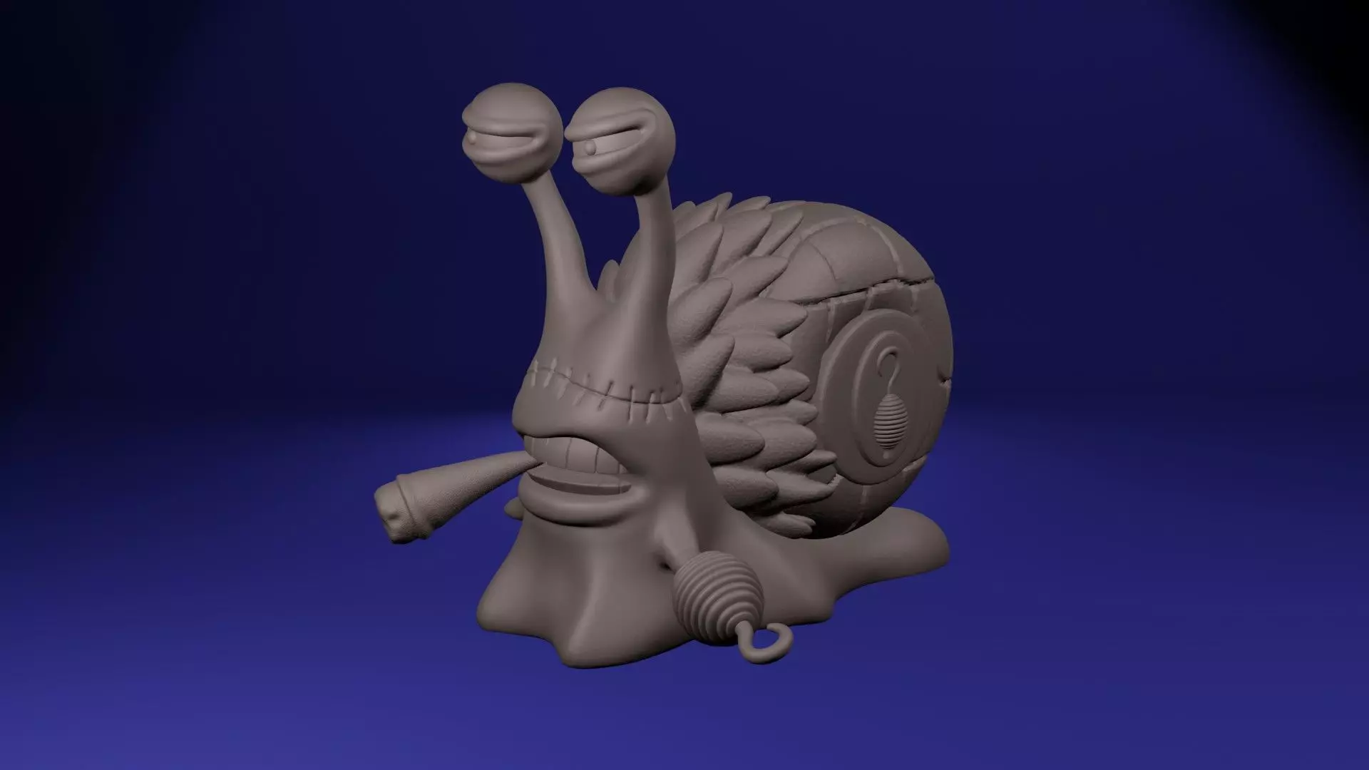 crocodile- den den mushi 3D print model_0