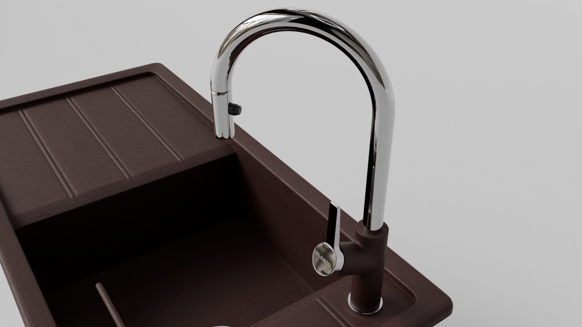 Blanco Kitchen Sink - Faron XL 6 S Low-poly 3D model_5