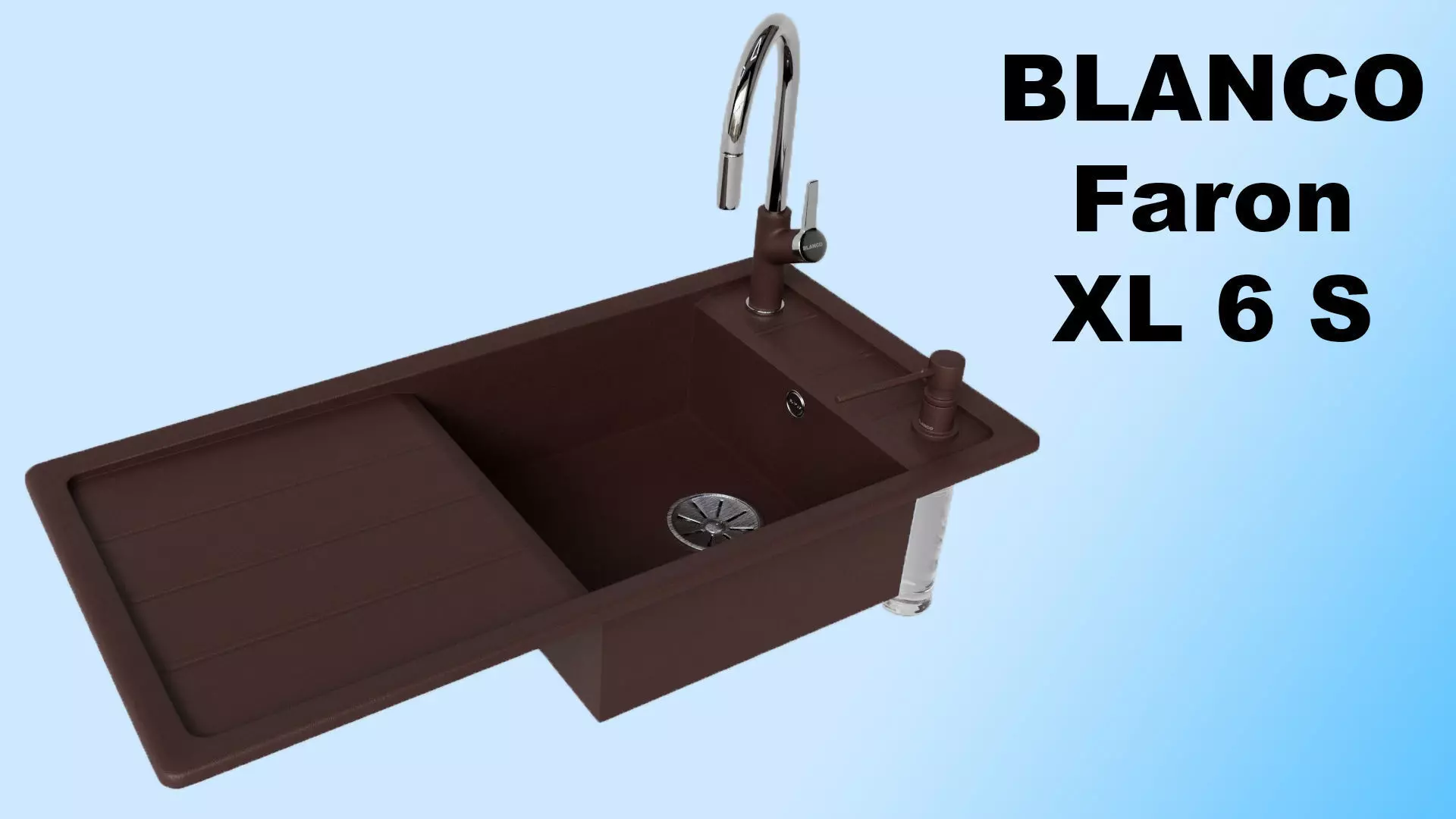 Blanco Kitchen Sink - Faron XL 6 S Low-poly 3D model_0