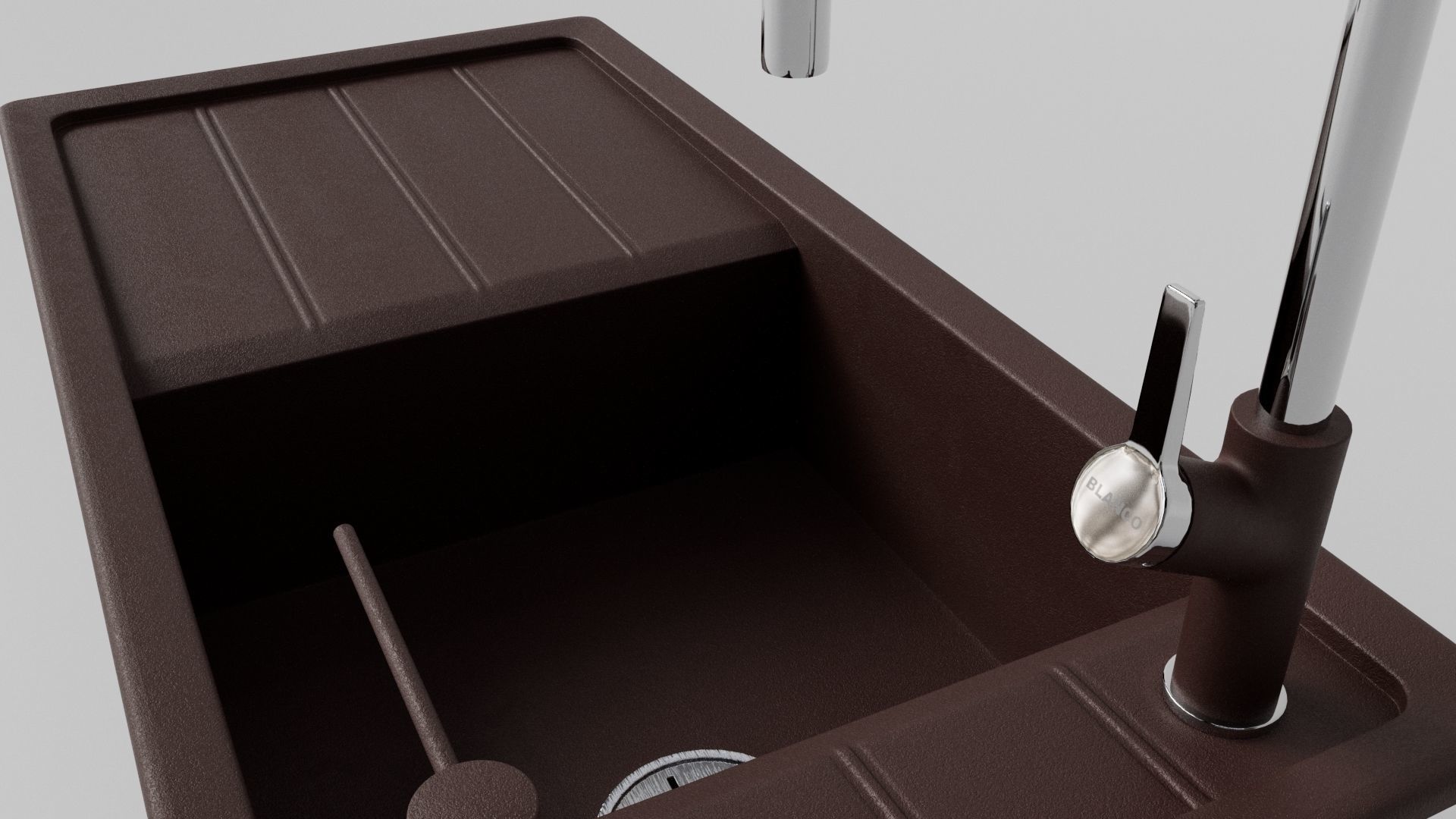 Blanco Kitchen Sink - Faron XL 6 S Low-poly 3D model_2