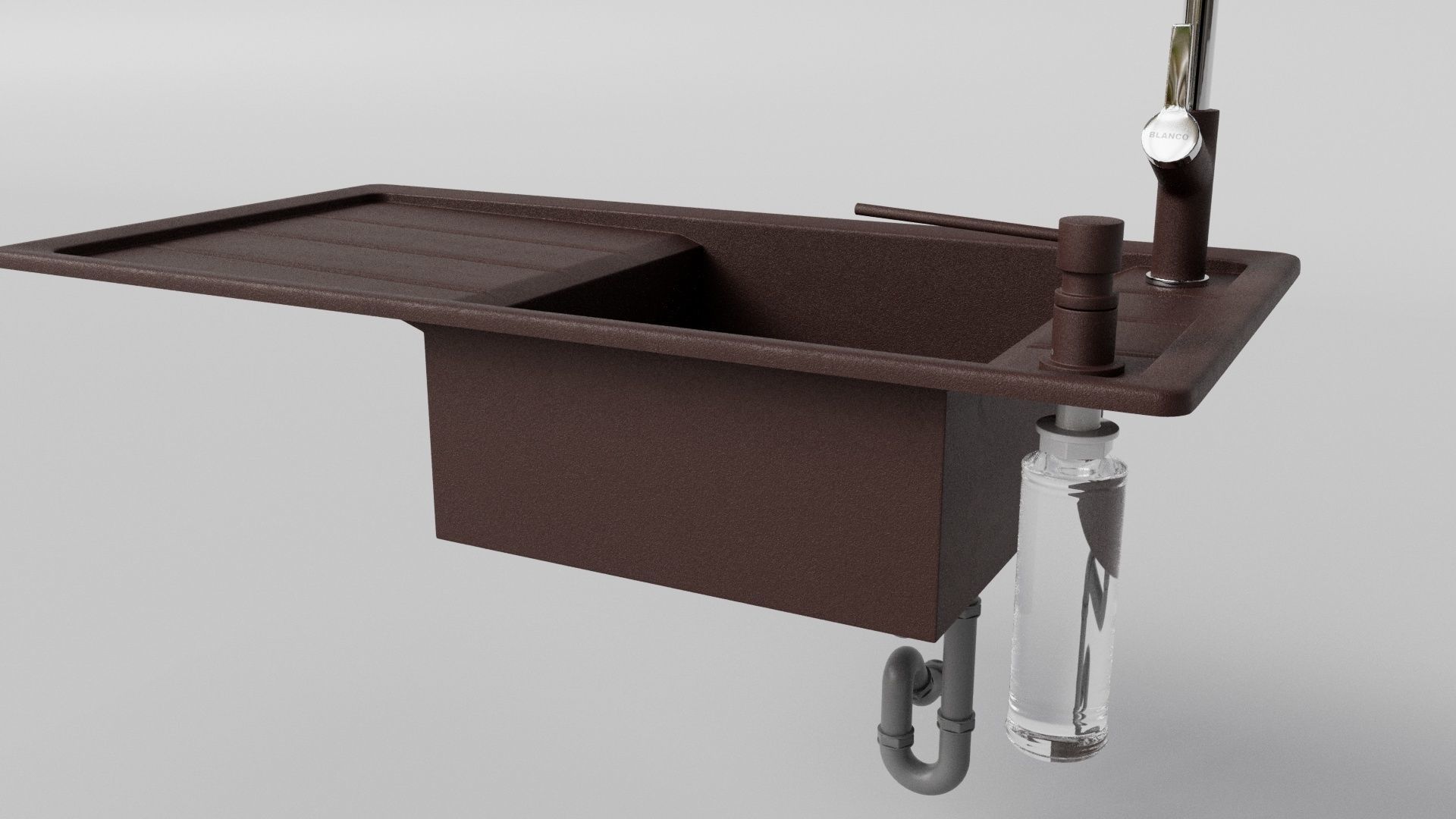 Blanco Kitchen Sink - Faron XL 6 S Low-poly 3D model_6
