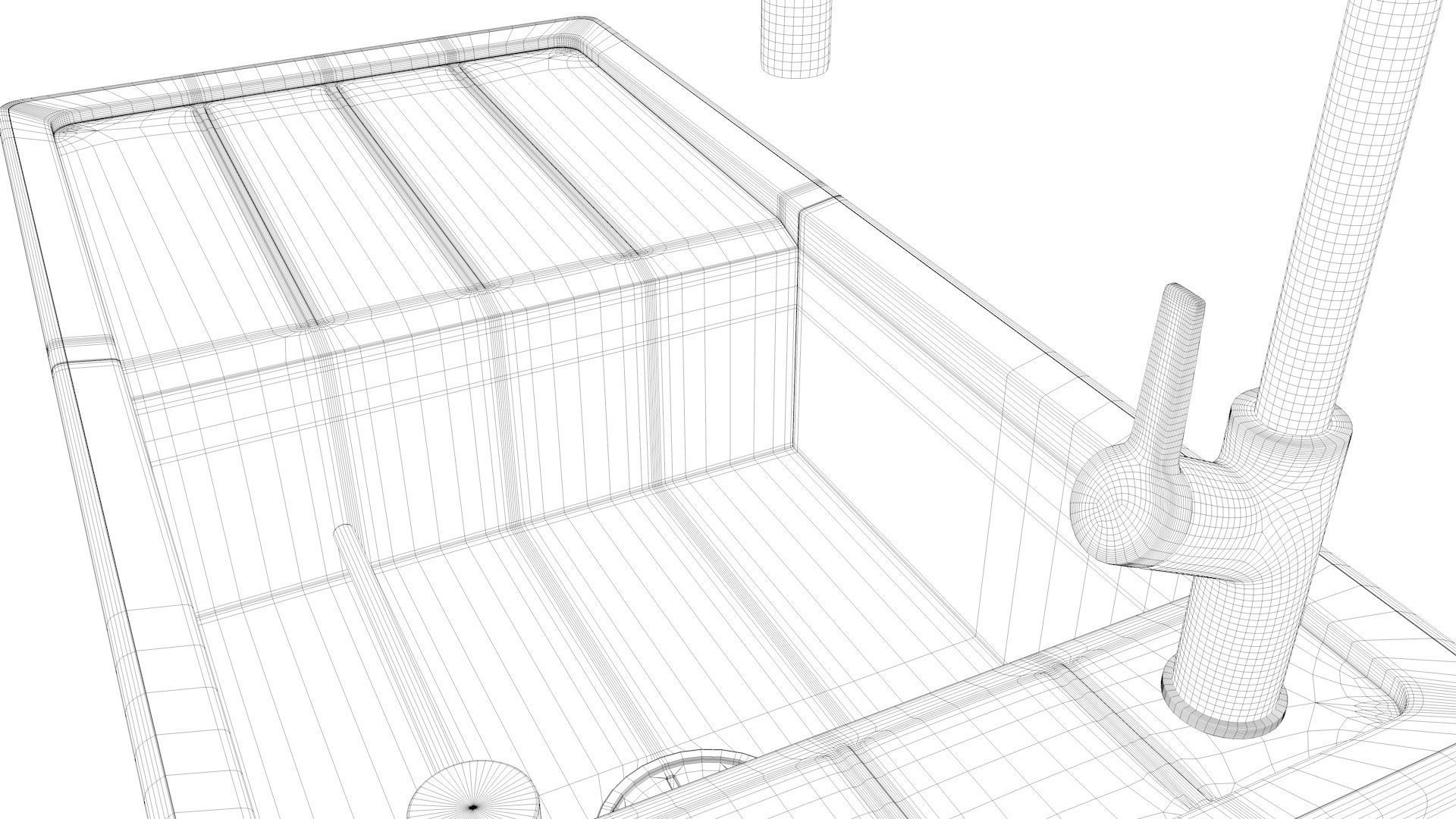 Blanco Kitchen Sink - Faron XL 6 S Low-poly 3D model_9