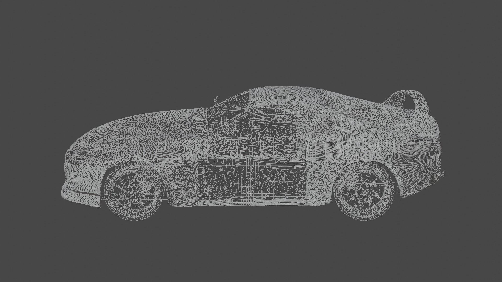 Toyota Supra Car 3D Rigged Model 3D model_11