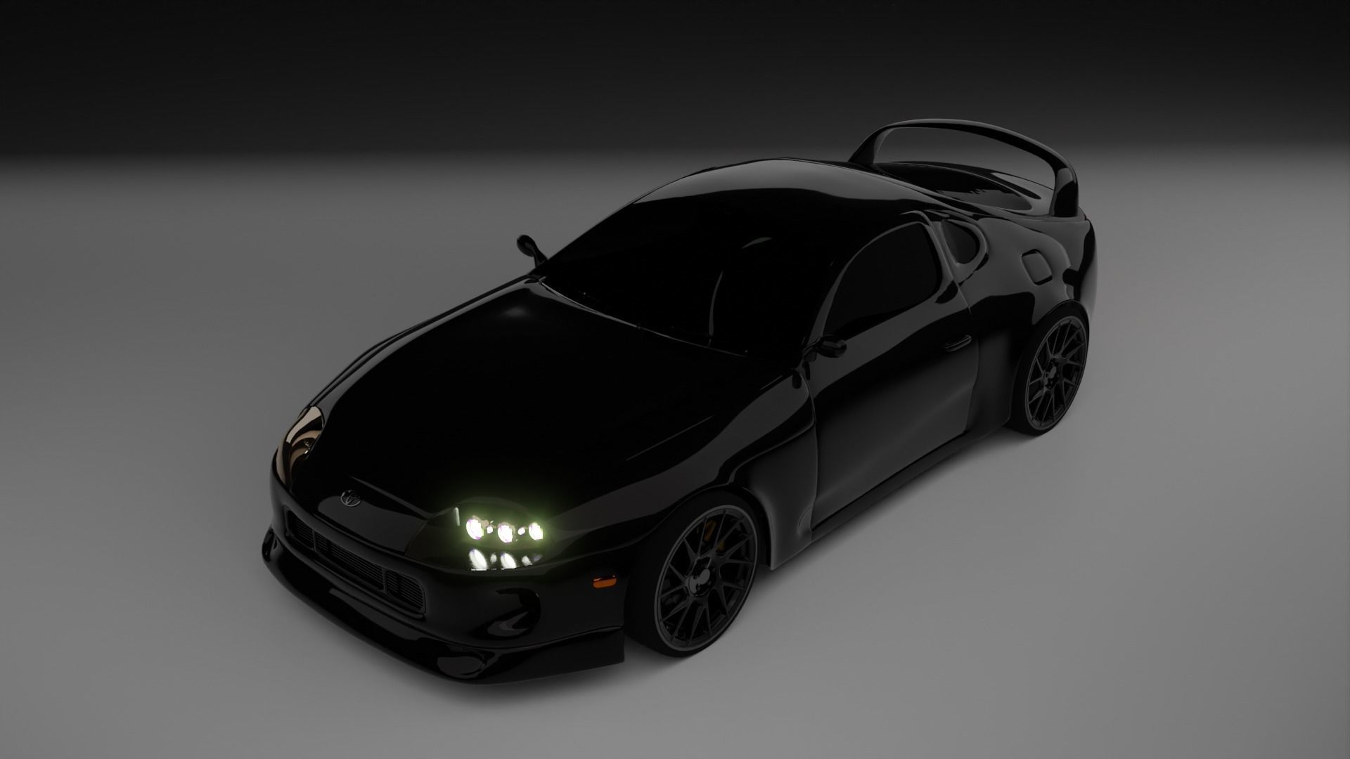 Toyota Supra Car 3D Rigged Model 3D model_5