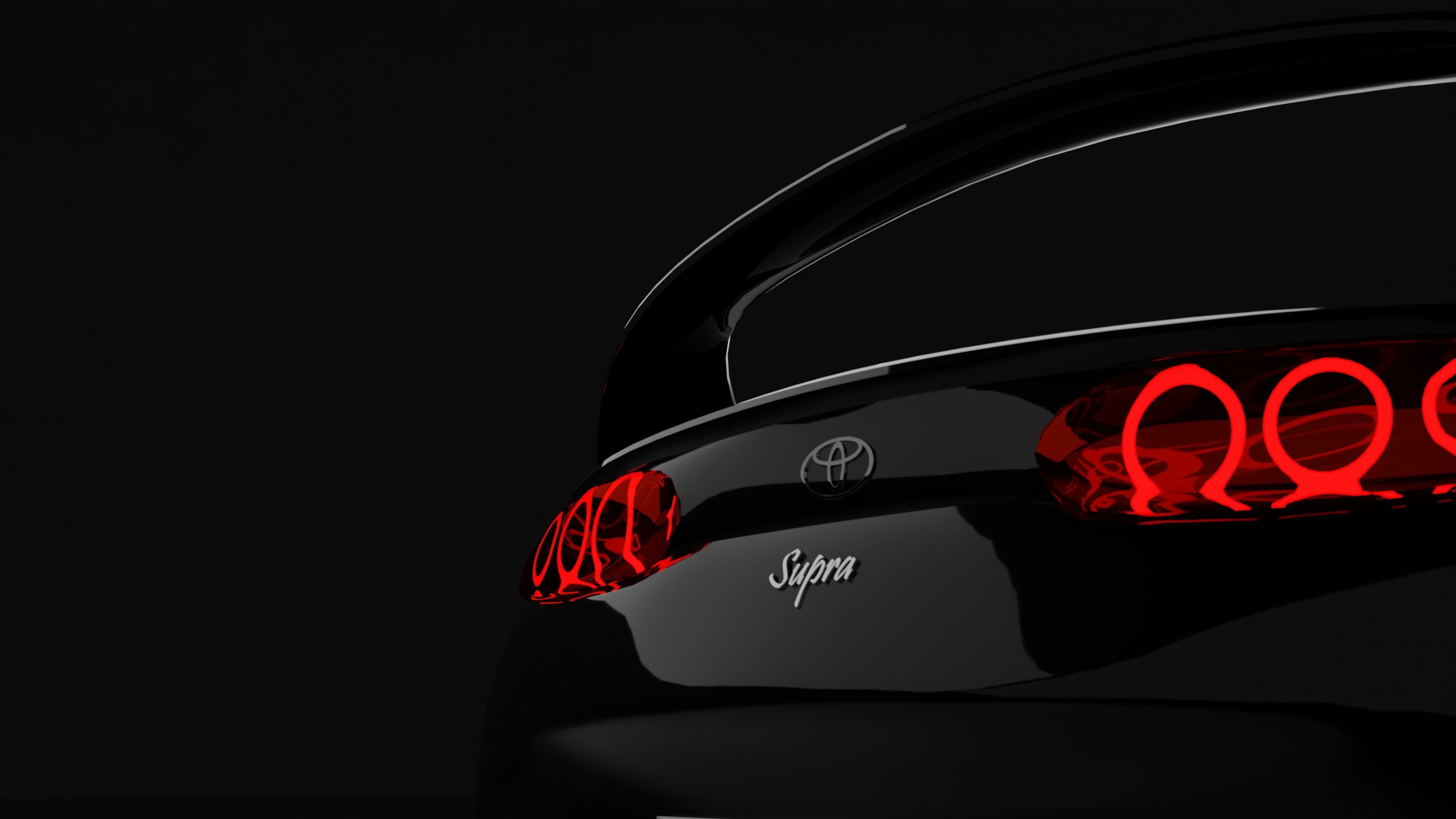 Toyota Supra Car 3D Rigged Model 3D model_1