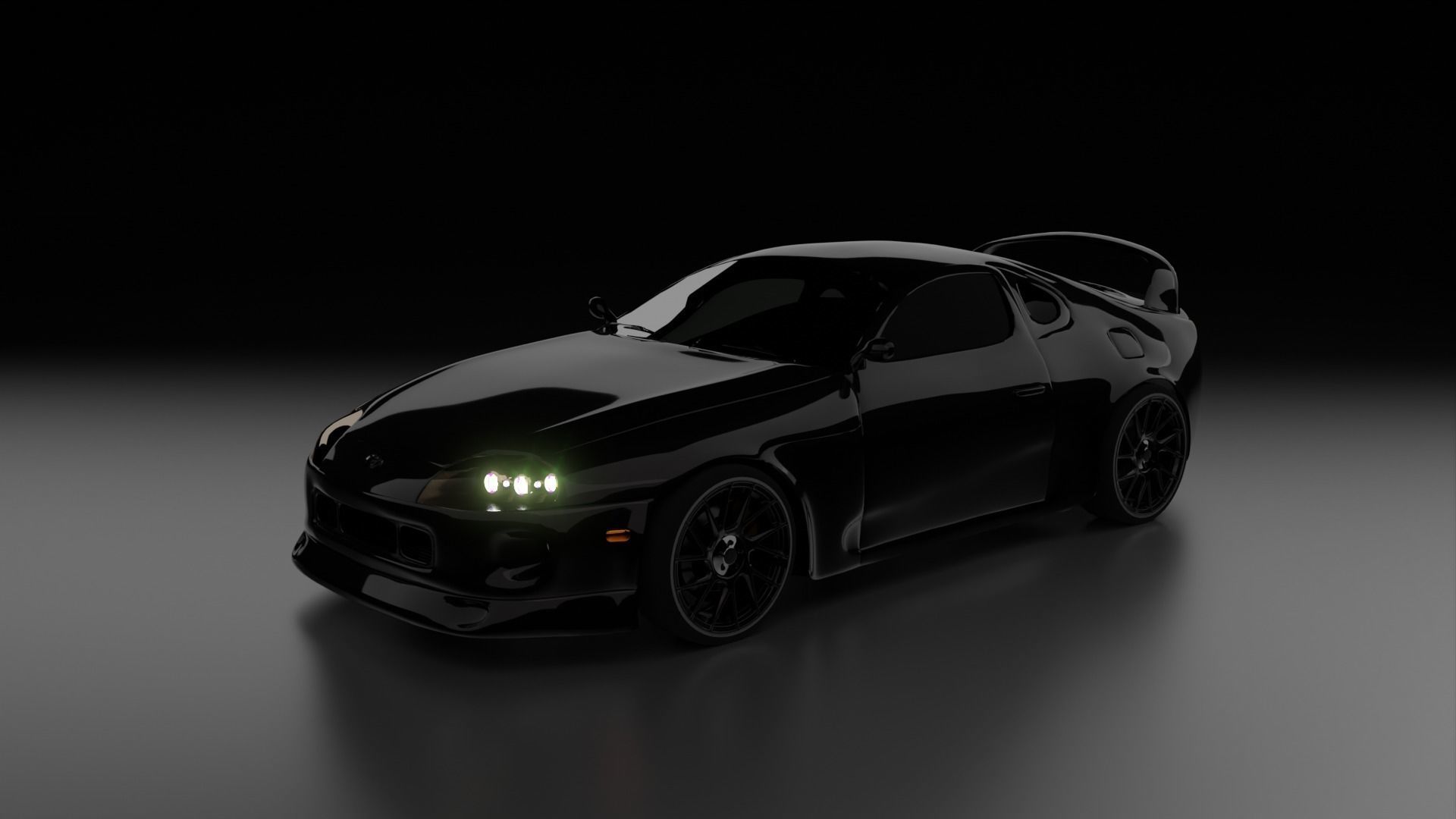 Toyota Supra Car 3D Rigged Model 3D model_2