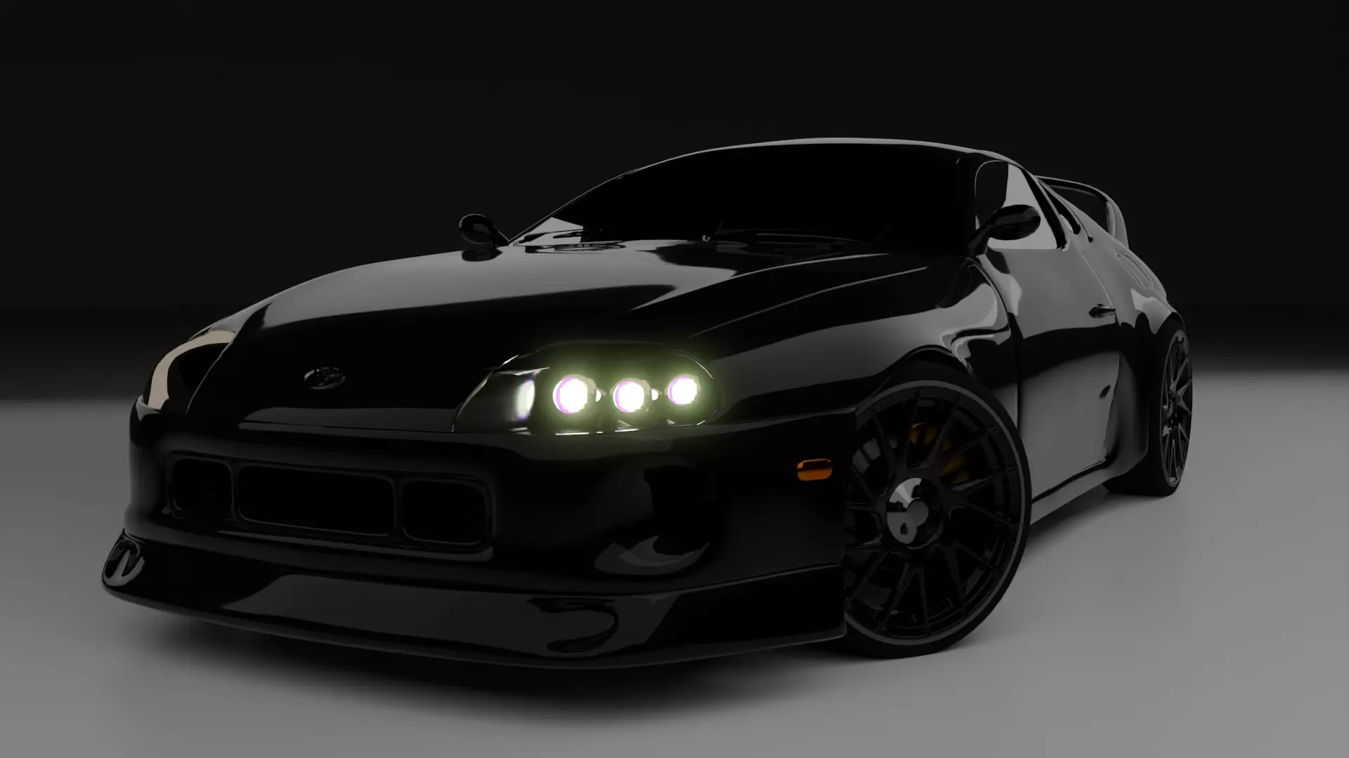 Toyota Supra Car 3D Rigged Model 3D model_0