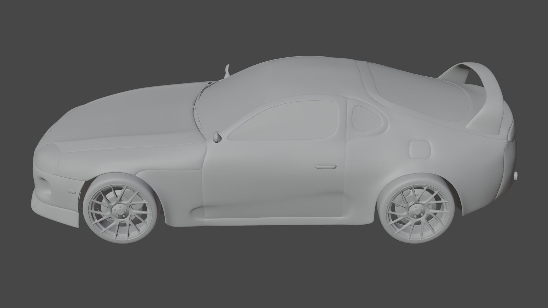 Toyota Supra Car 3D Rigged Model 3D model_10