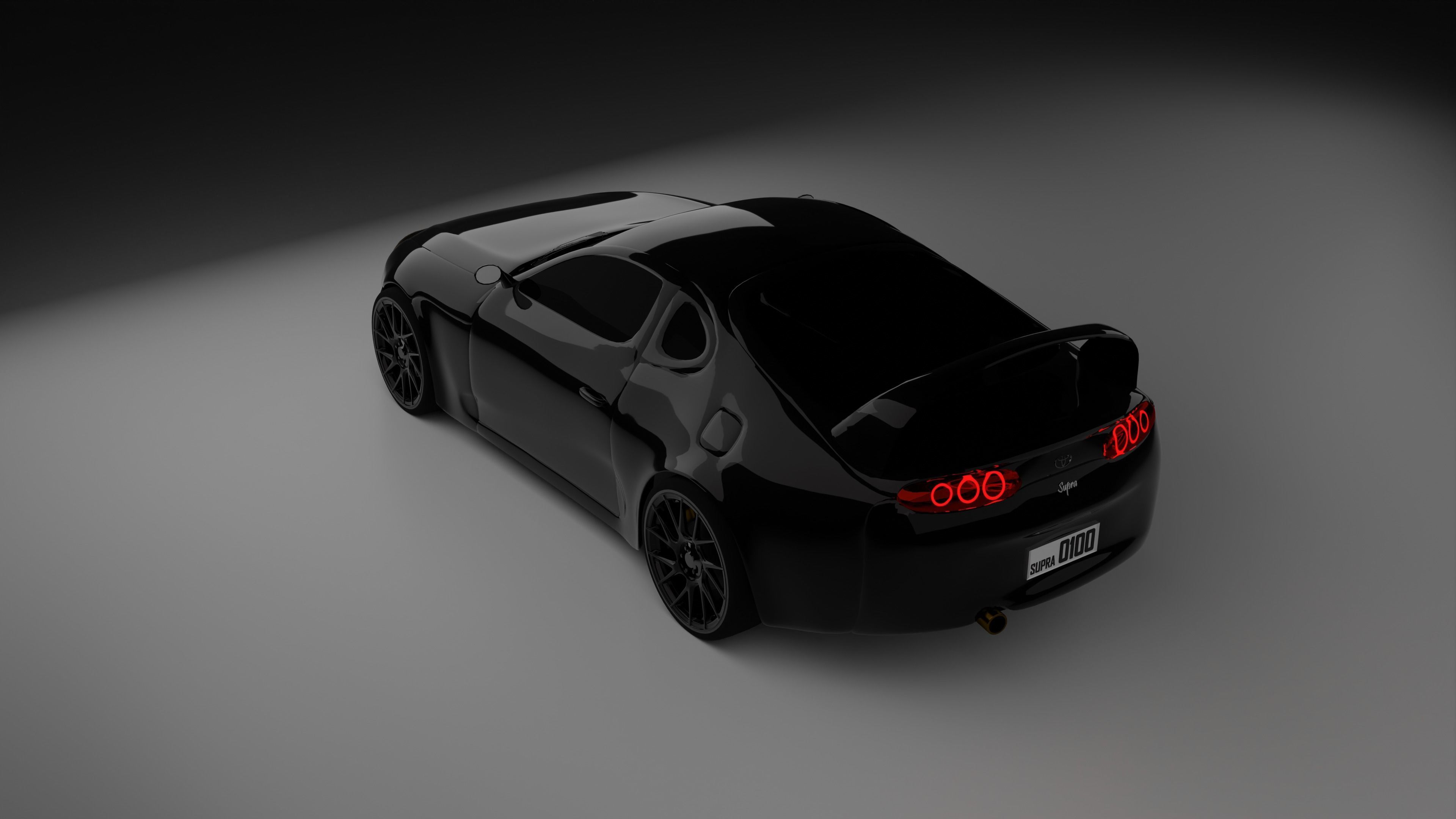 Toyota Supra Car 3D Rigged Model 3D model_8