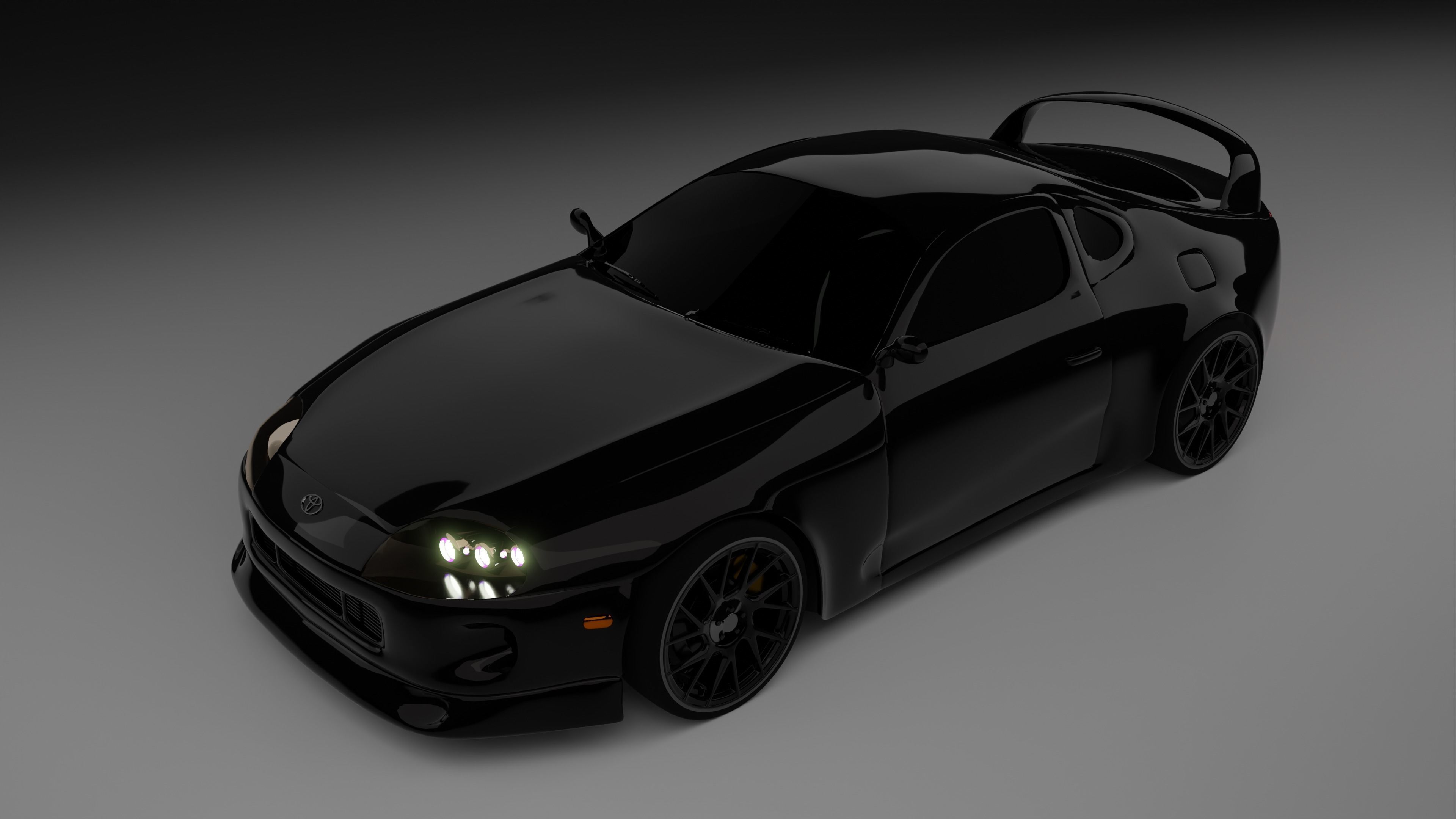 Toyota Supra Car 3D Rigged Model 3D model_7