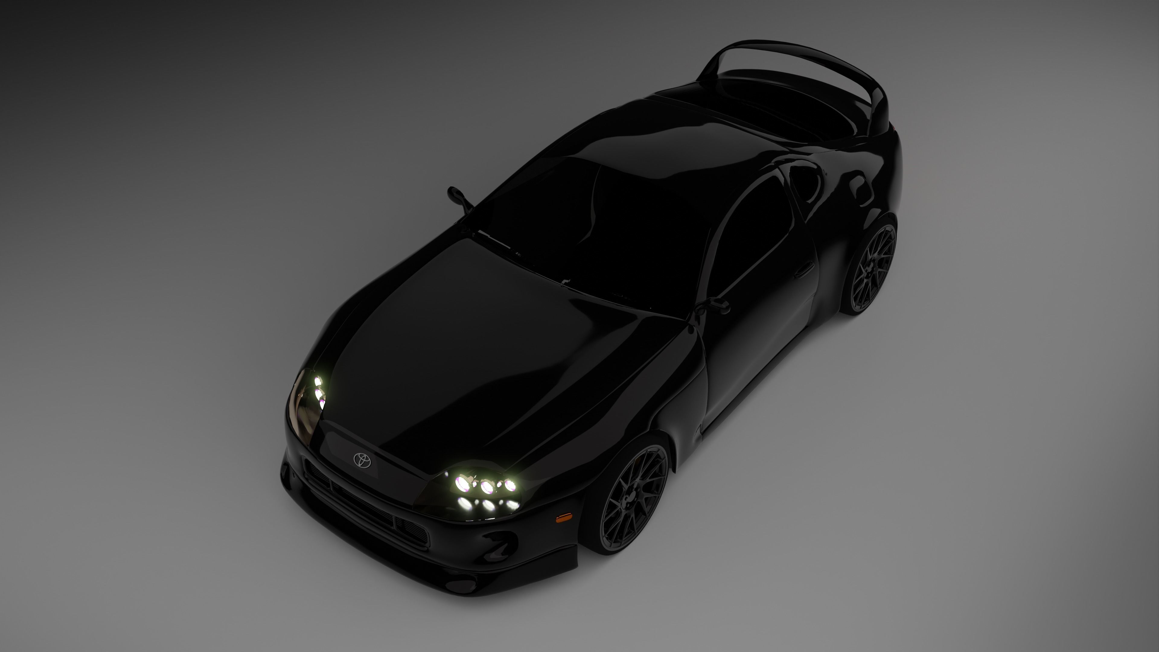 Toyota Supra Car 3D Rigged Model 3D model_9