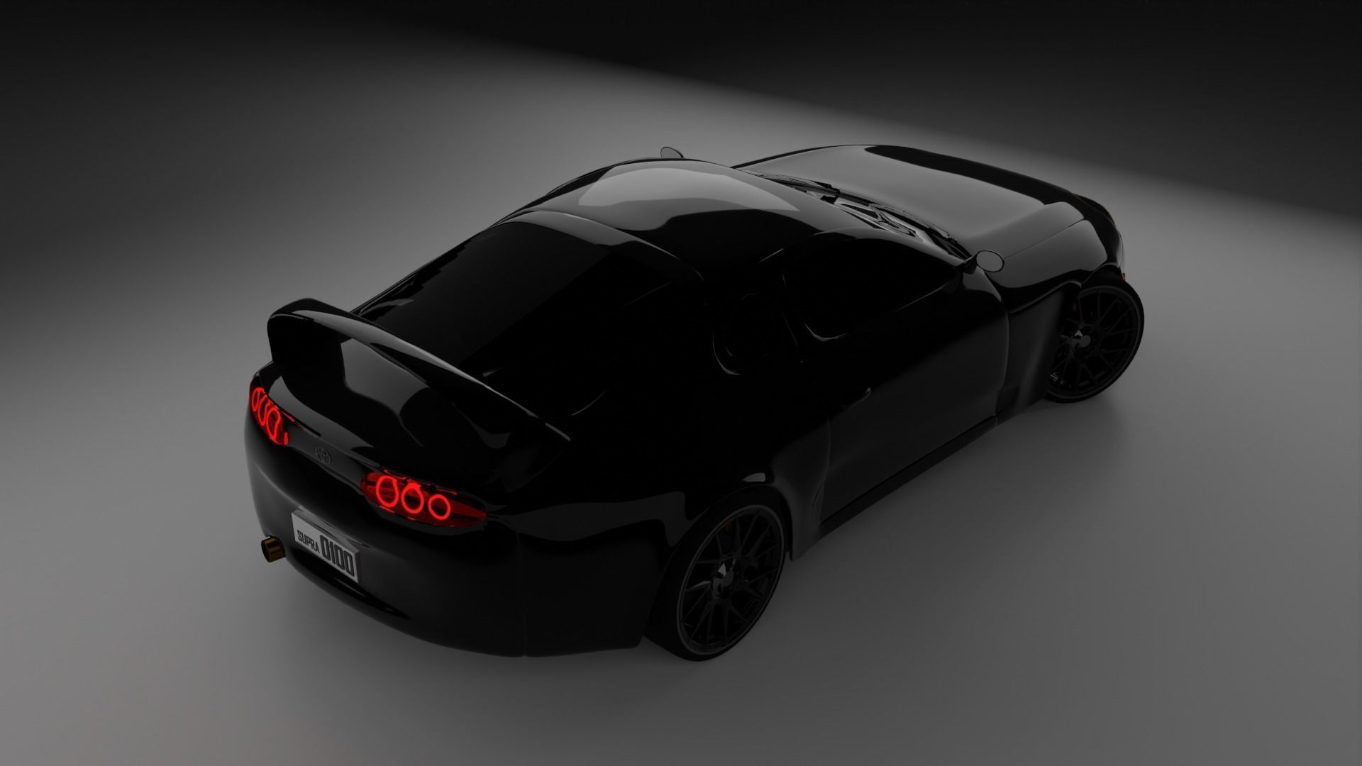 Toyota Supra Car 3D Rigged Model 3D model_6