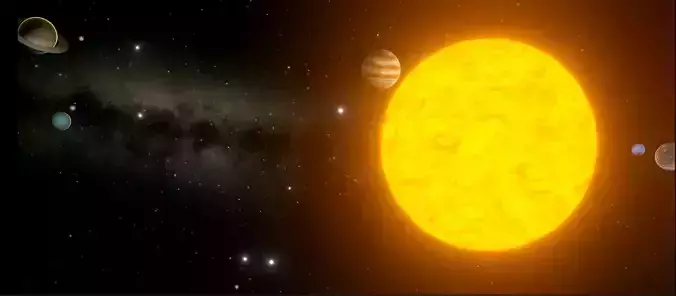 Solar system 3D model
