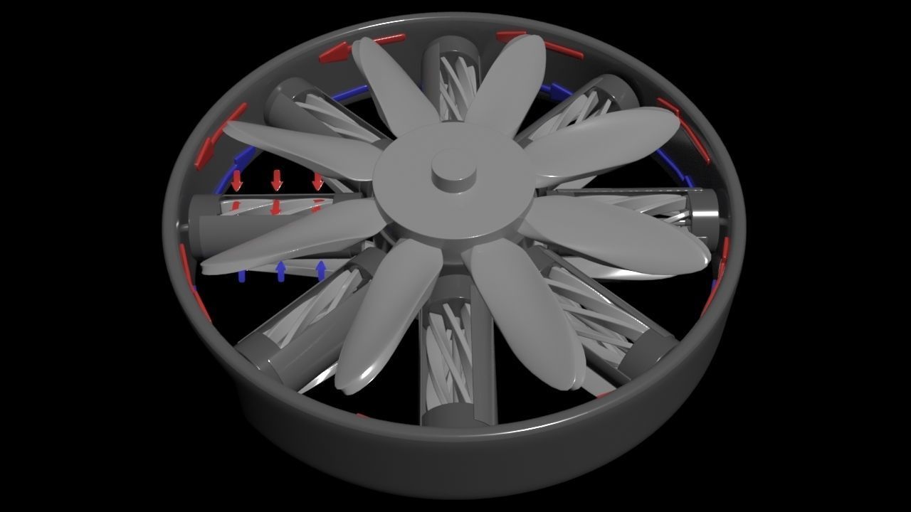Dutch LArendsian Windmill - RegeneRotor - Concept 3D model_2