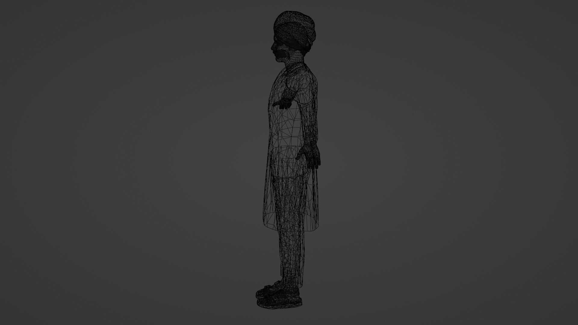 Rajasthani Male Character 4 Low-poly 3D model_9