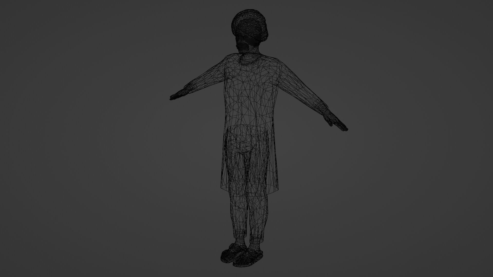 Rajasthani Male Character 4 Low-poly 3D model_6
