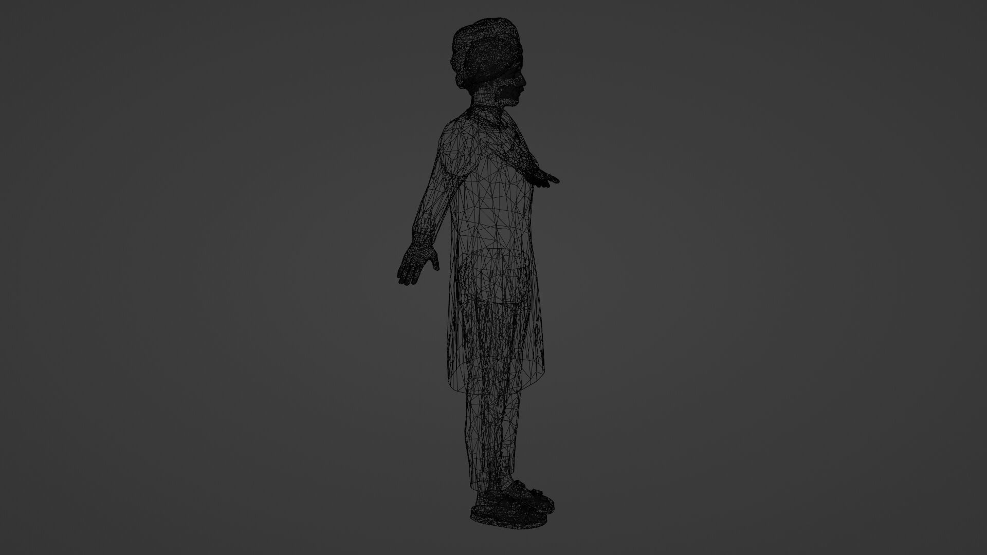 Rajasthani Male Character 3 Low-poly 3D model_18