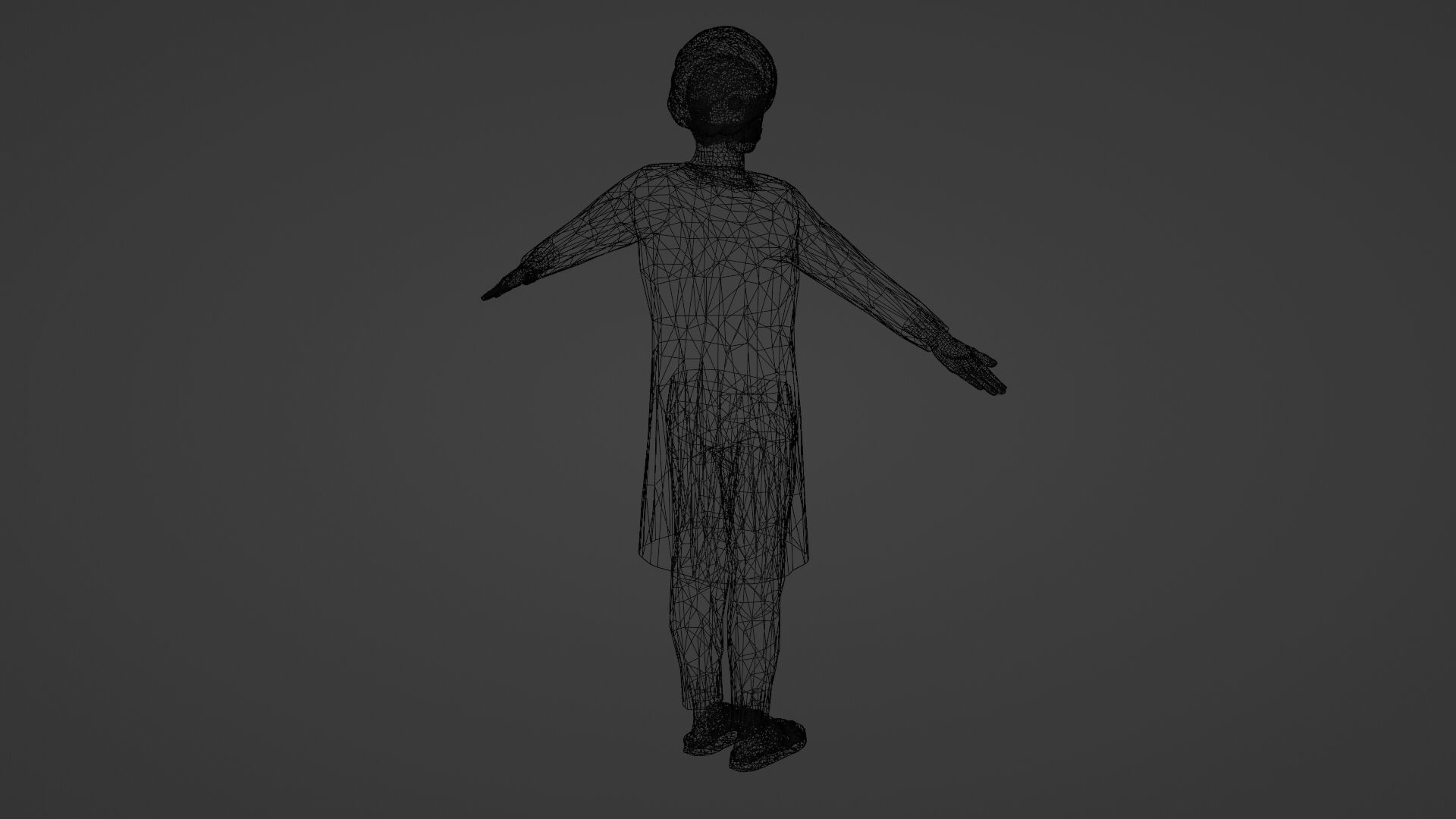 Rajasthani Male Character 3 Low-poly 3D model_15