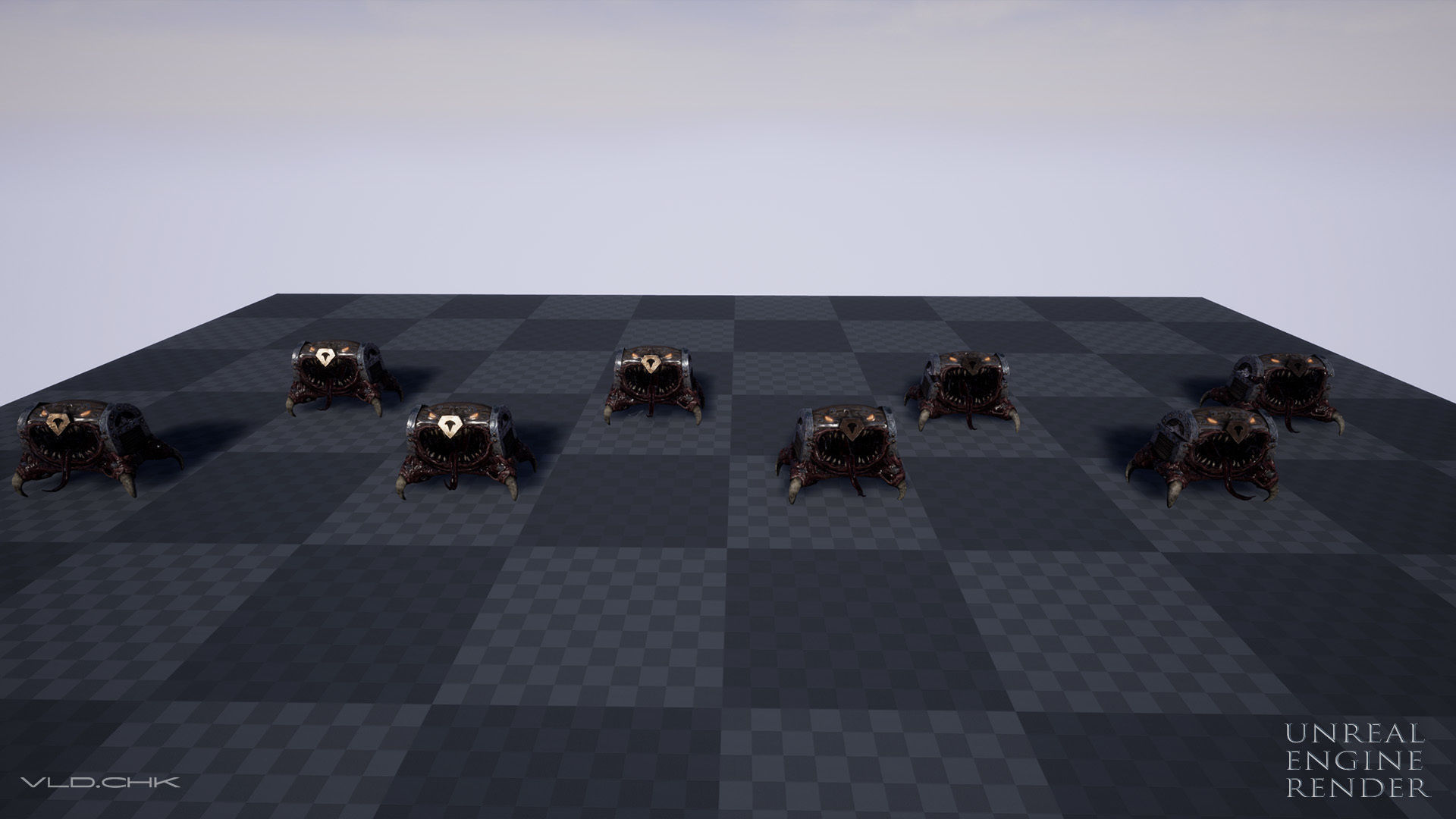 Chest Demon Low-poly 3D model_14